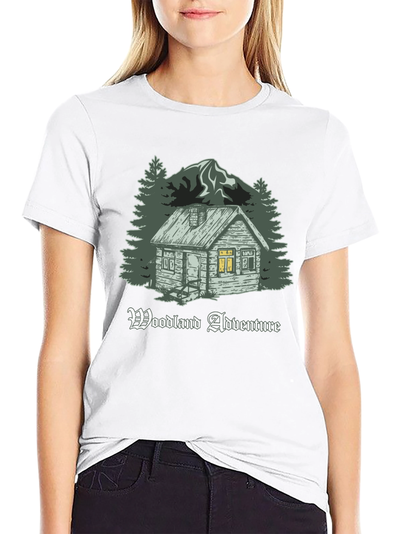 Woodland Adventure Cabin Graphic T-Shirt