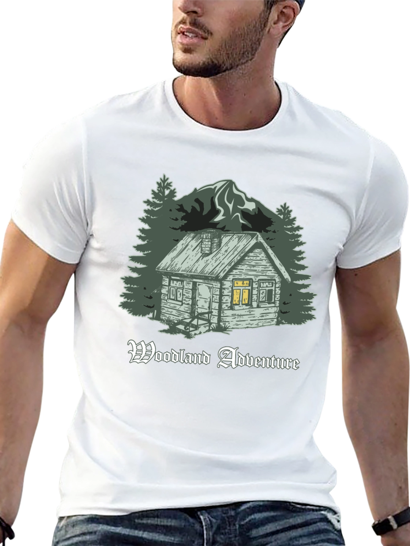 Woodland Adventure Cabin Graphic T-Shirt