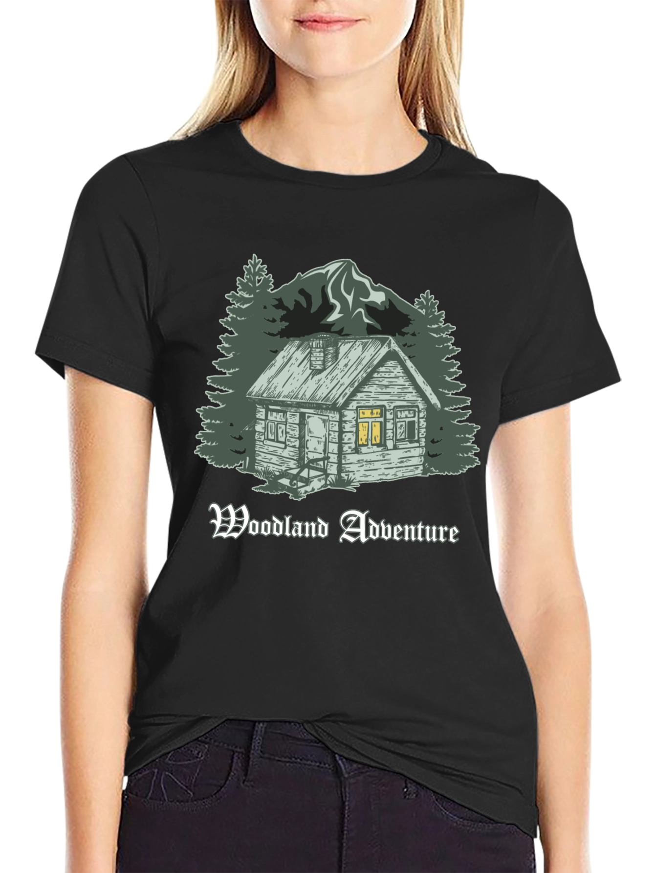 Woodland Adventure Cabin Graphic T-Shirt