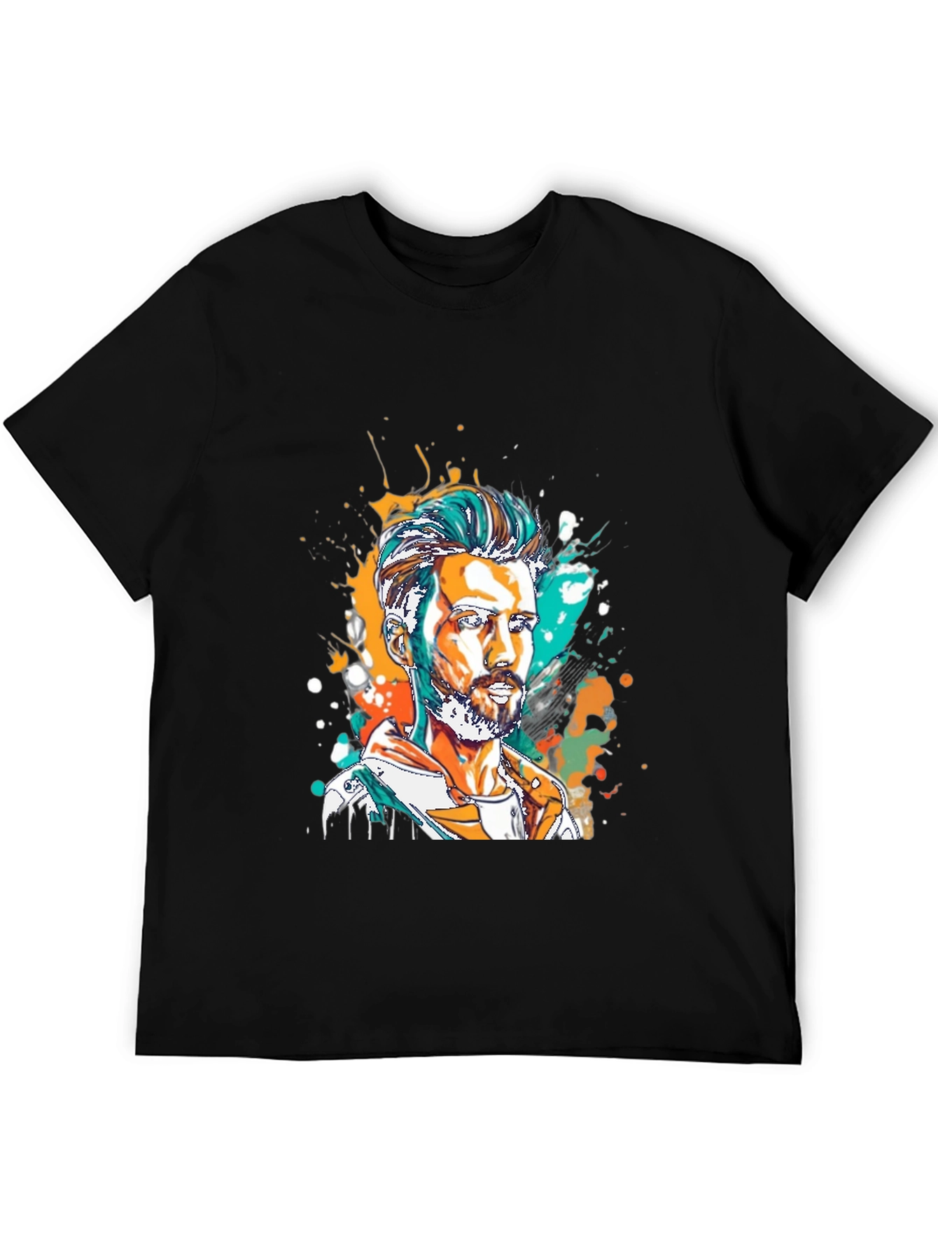 Artistic Man Portrait Graphic Tee