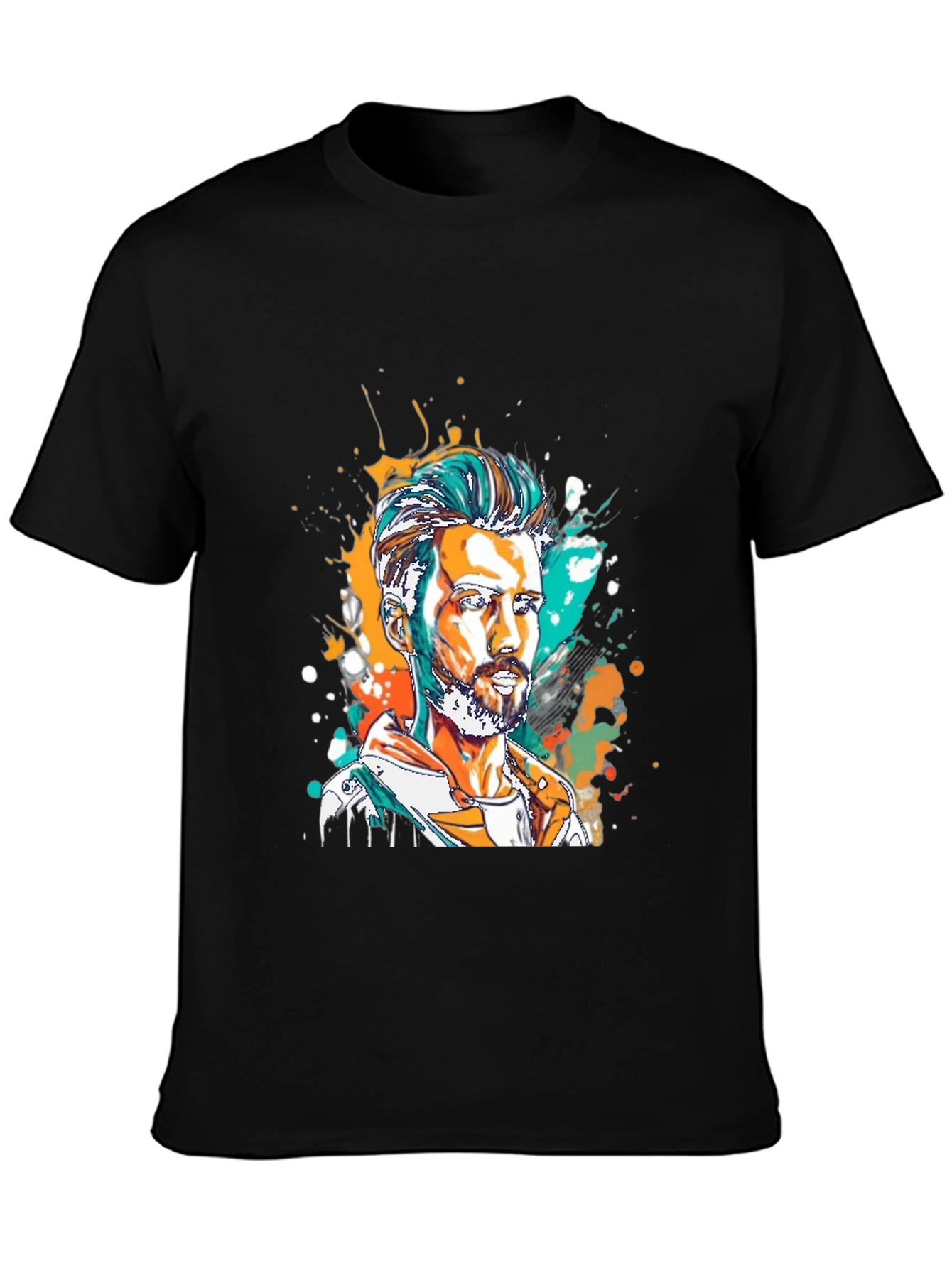 Artistic Man Portrait Graphic Tee