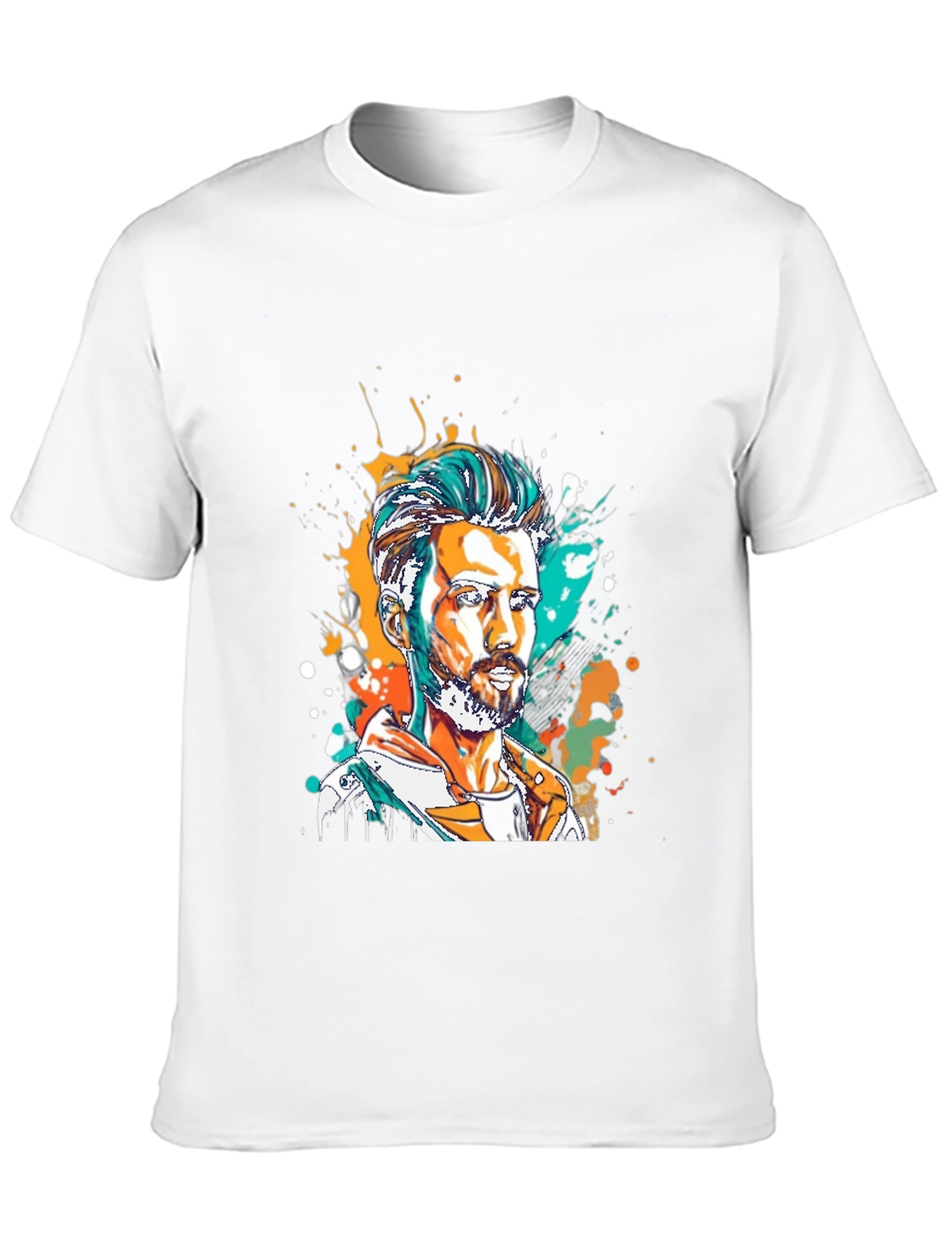 Artistic Man Portrait Graphic Tee