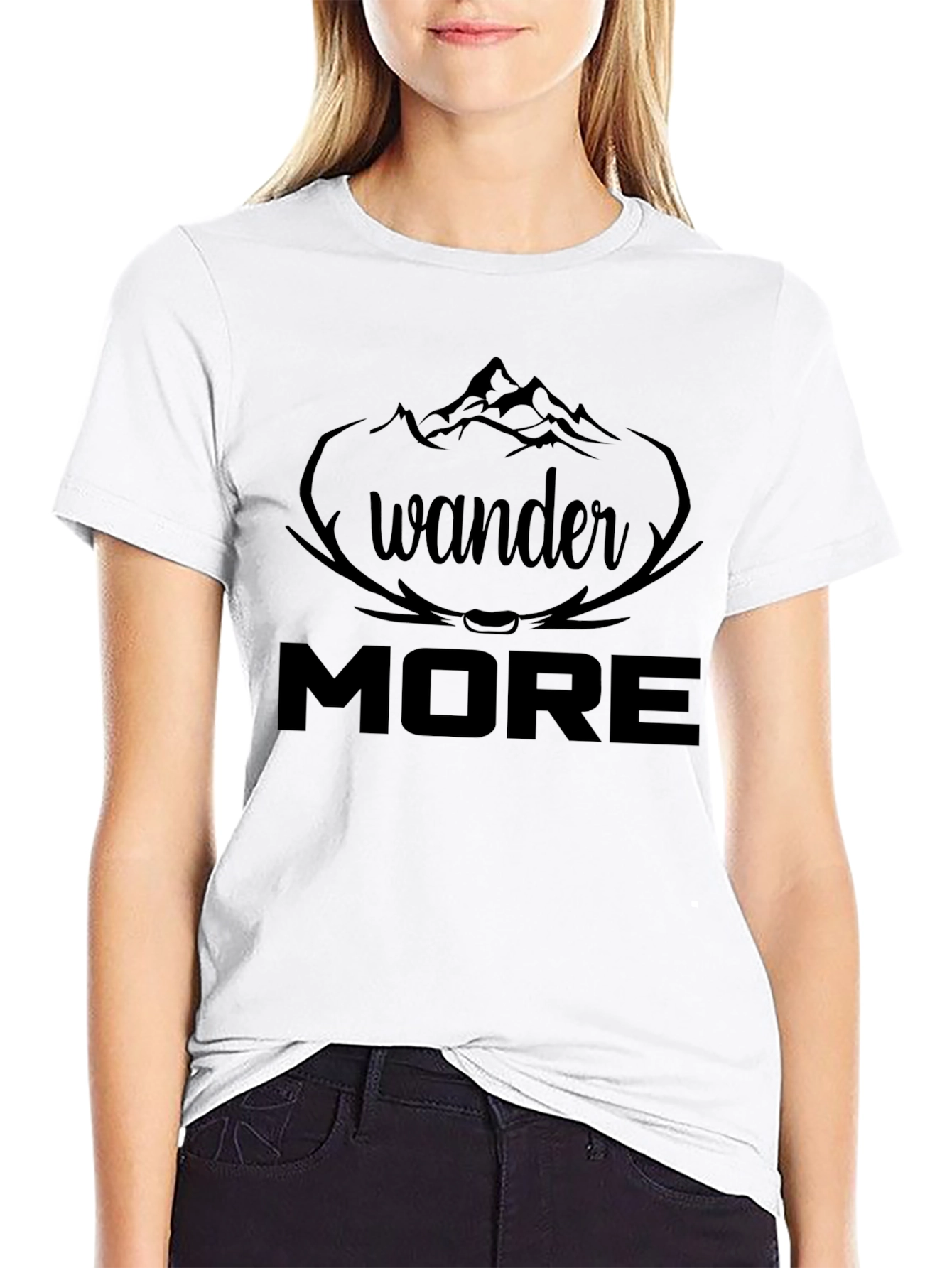 Wander More Graphic Tee - Black Adventure Shirt