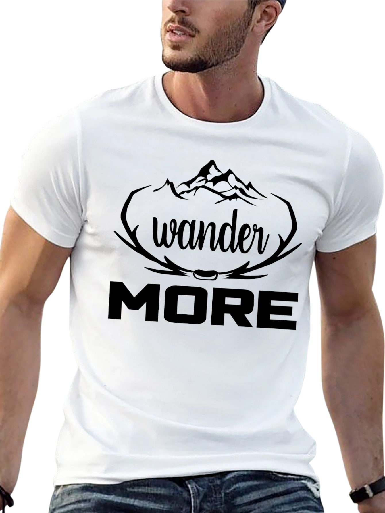 Wander More Graphic Tee - Black Adventure Shirt