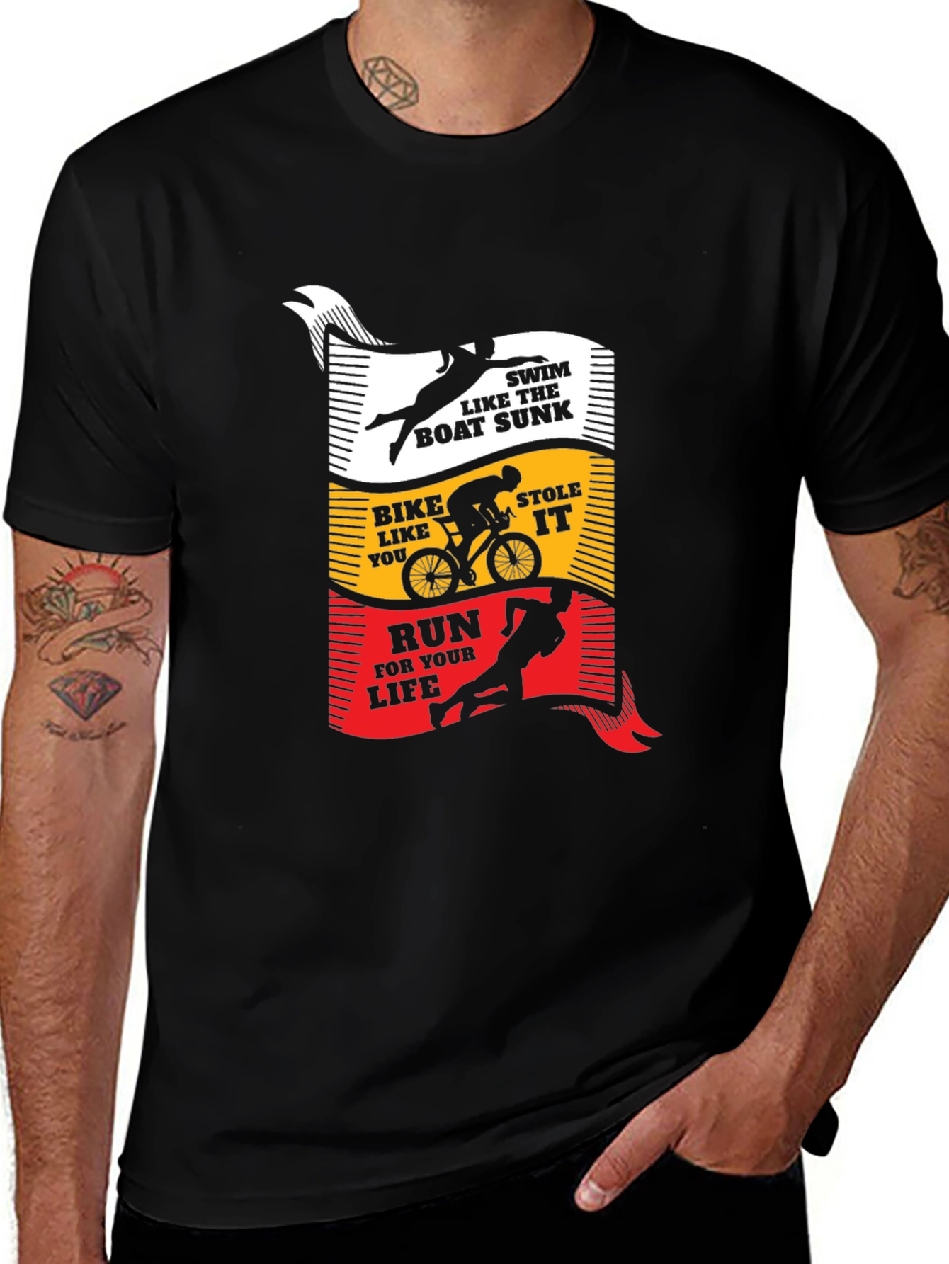 Triathlon T-Shirt: Swim Bike Run
