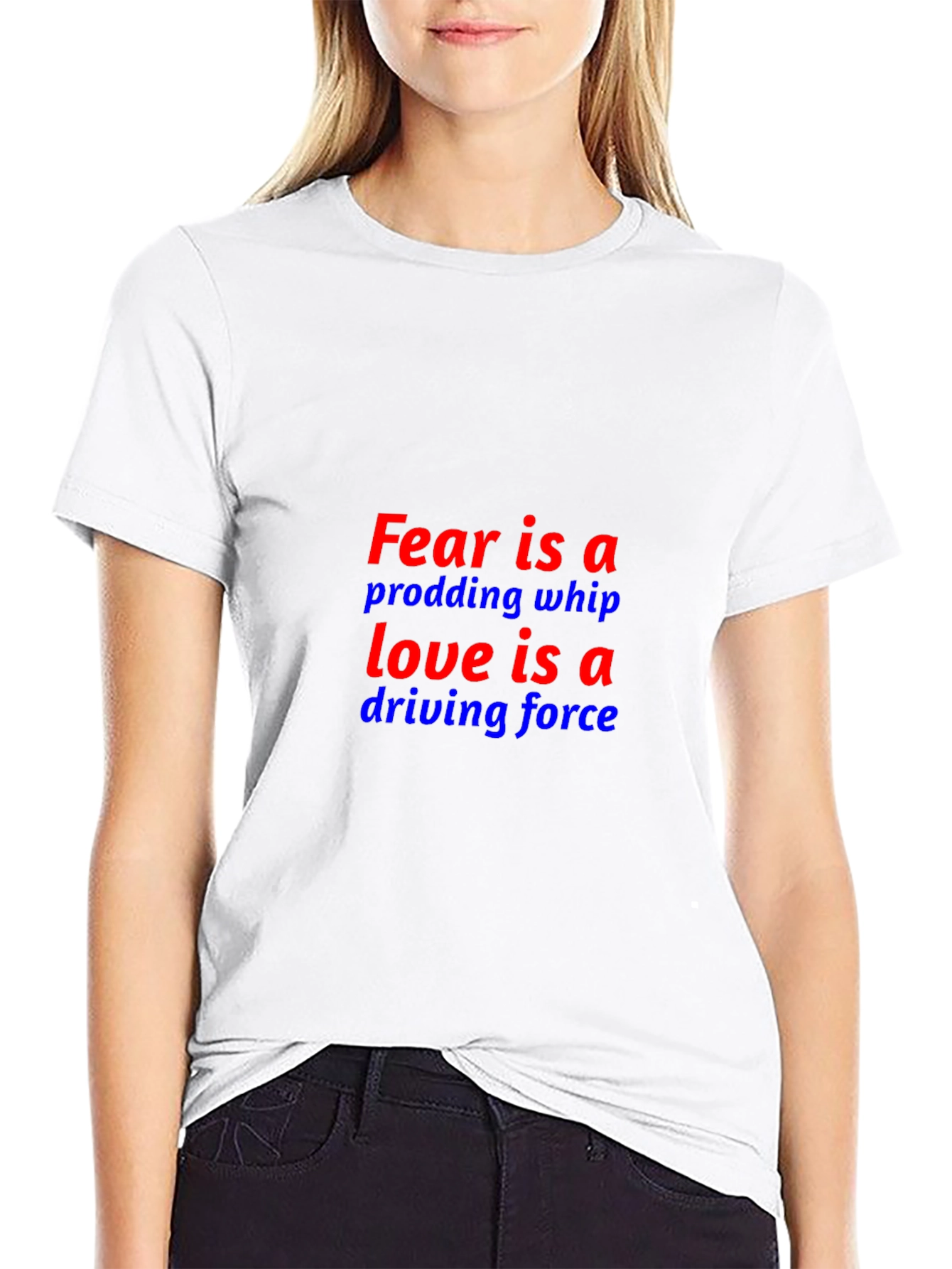Fear/Love Graphic Tee - Motivational Mens T-Shirt