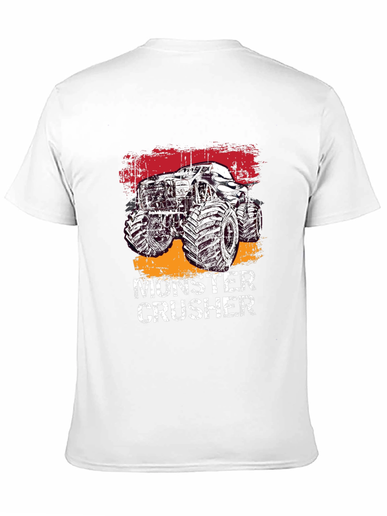 Monster Crusher Graphic Tee - Black Cotton T-Shirt