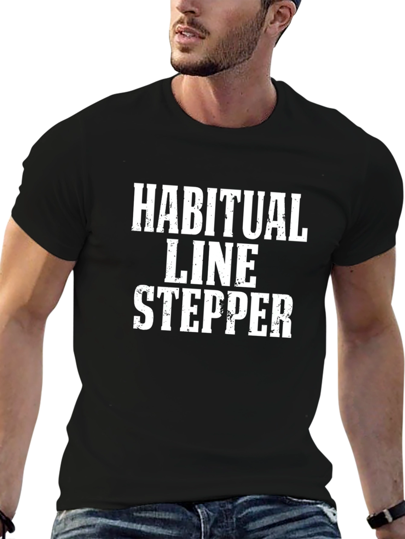 Habitual Line Stepper Black T-Shirt