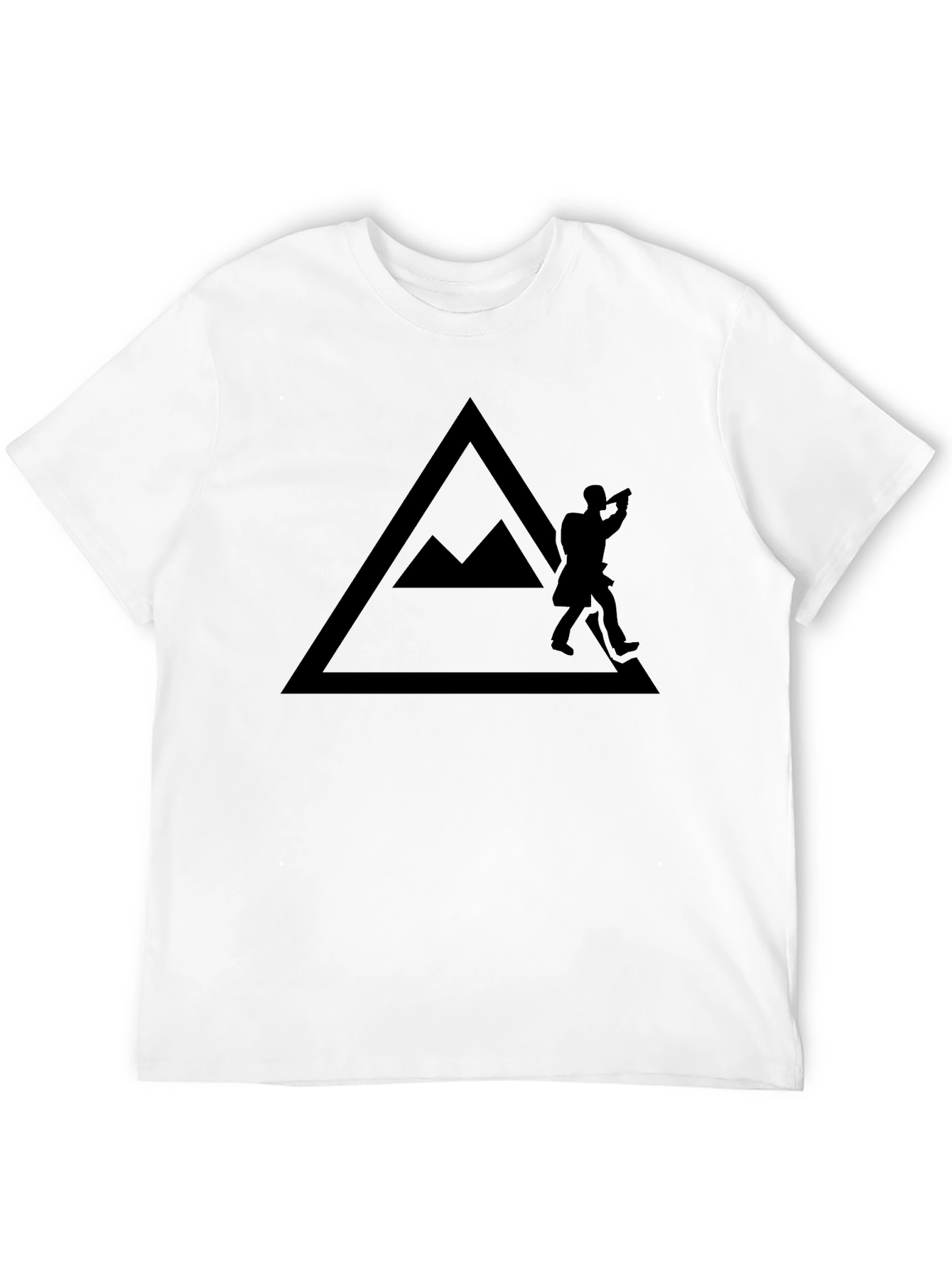 Mountain Hiker Graphic Tee - Black