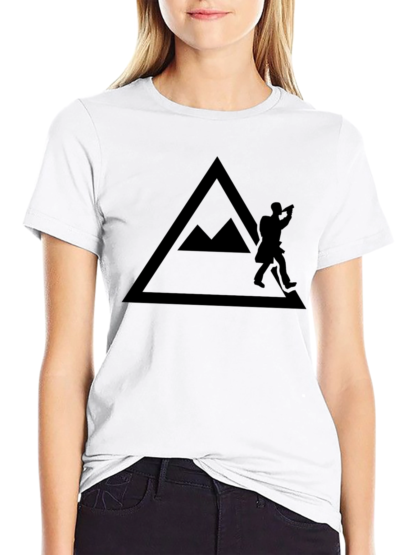 Mountain Hiker Graphic Tee - Black