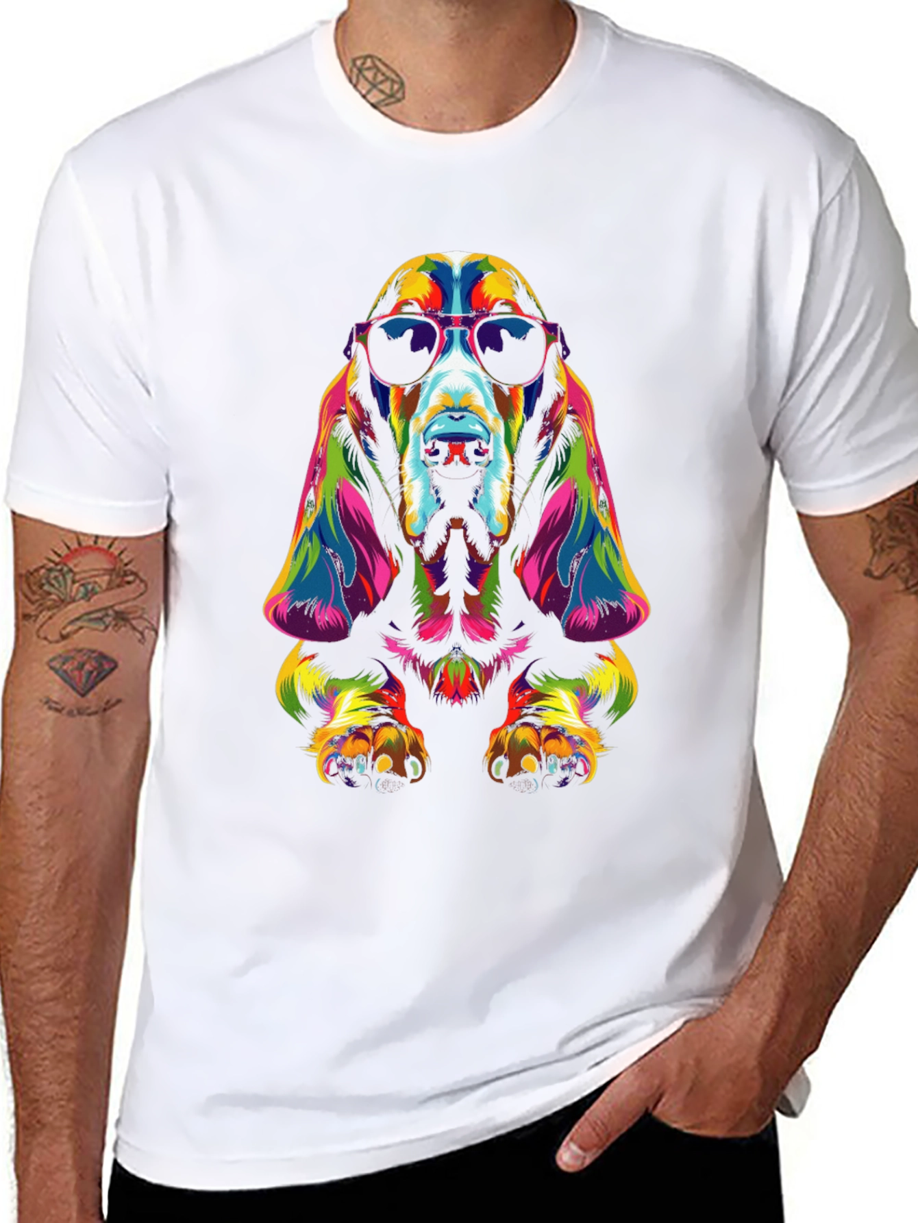 Cool Dog Graphic T-Shirt - Black