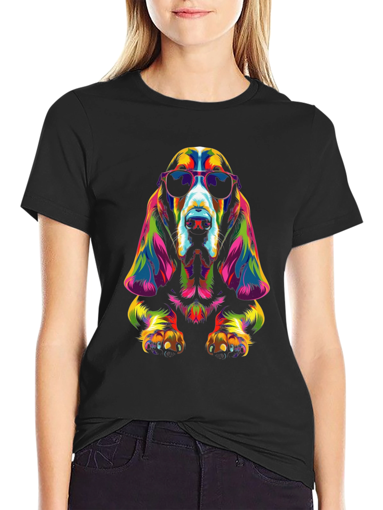 Cool Dog Graphic T-Shirt - Black