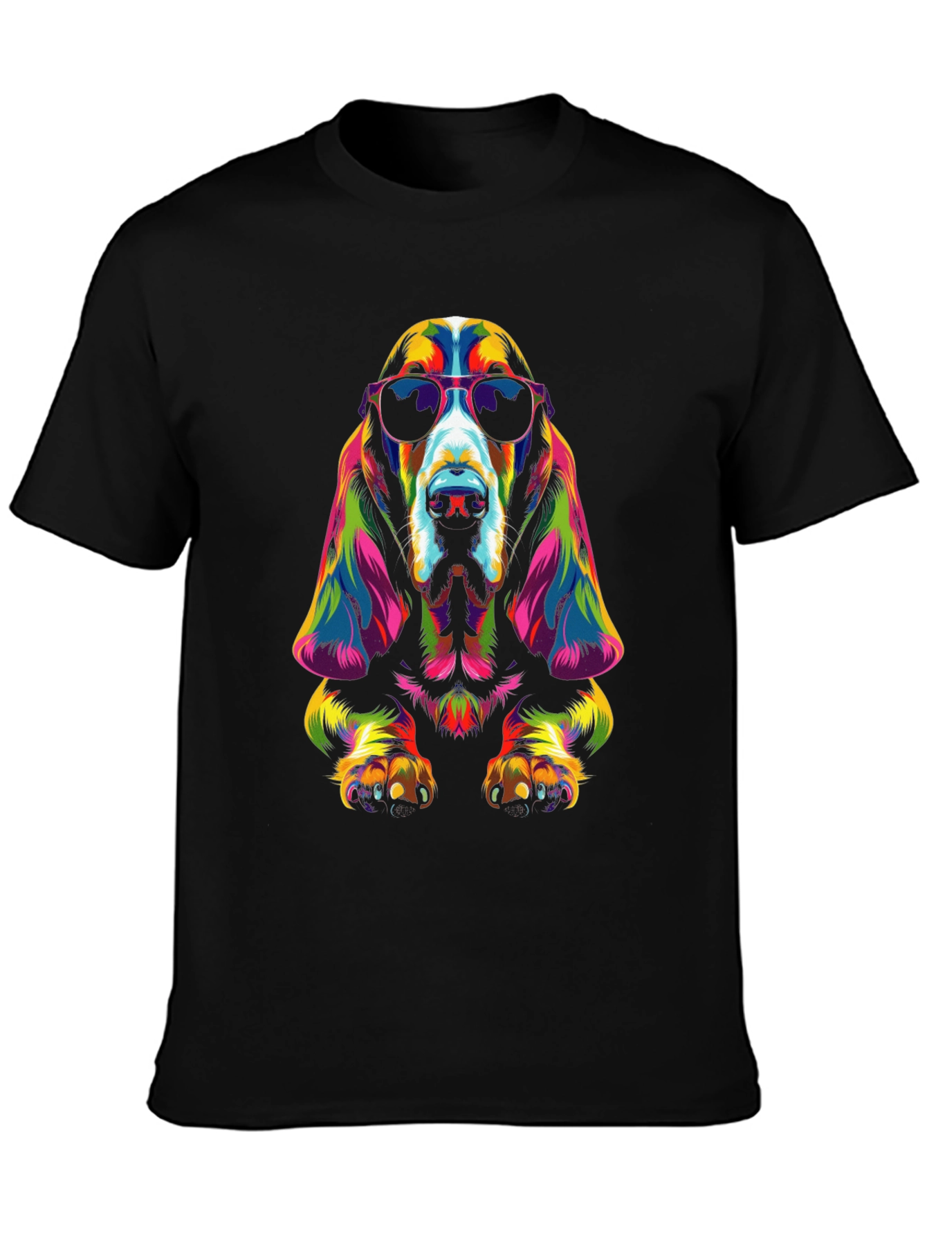 Cool Dog Graphic T-Shirt - Black