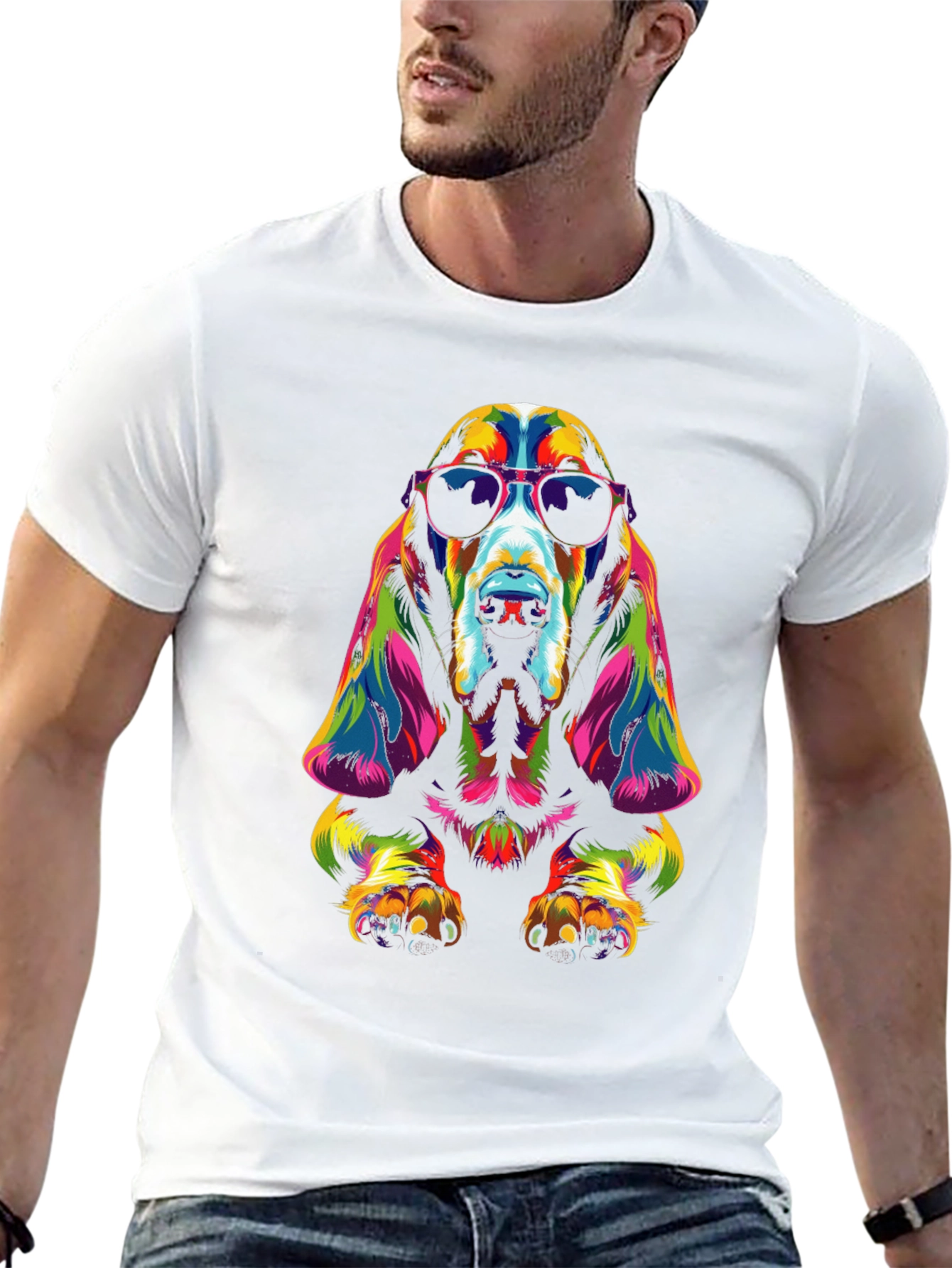 Cool Dog Graphic T-Shirt - Black