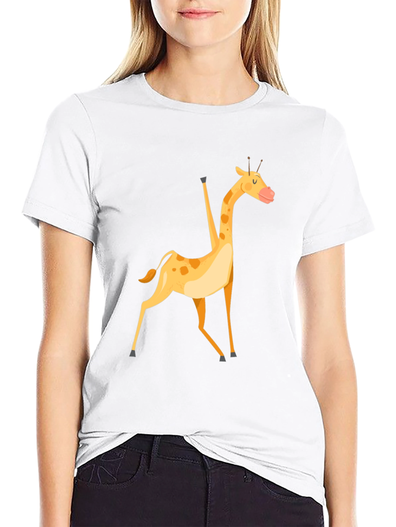 Giraffe Graphic Tee - Unisex Black T-Shirt