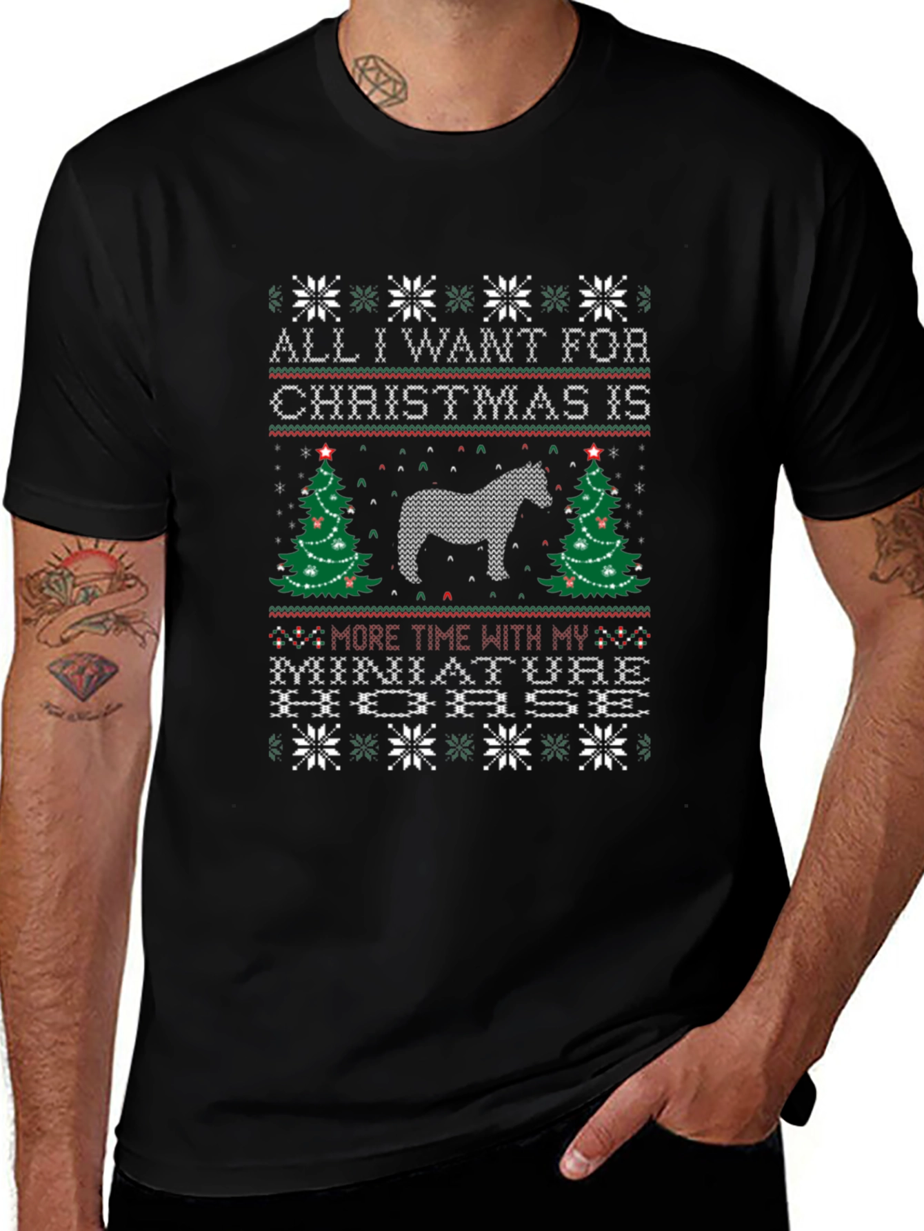 Miniature Horse Christmas T-Shirt