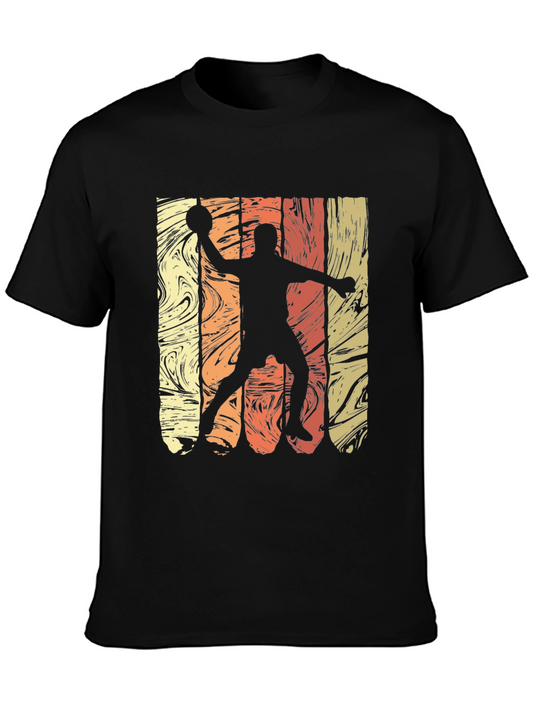 Retro Handball Player T-Shirt - Vintage Sport Style