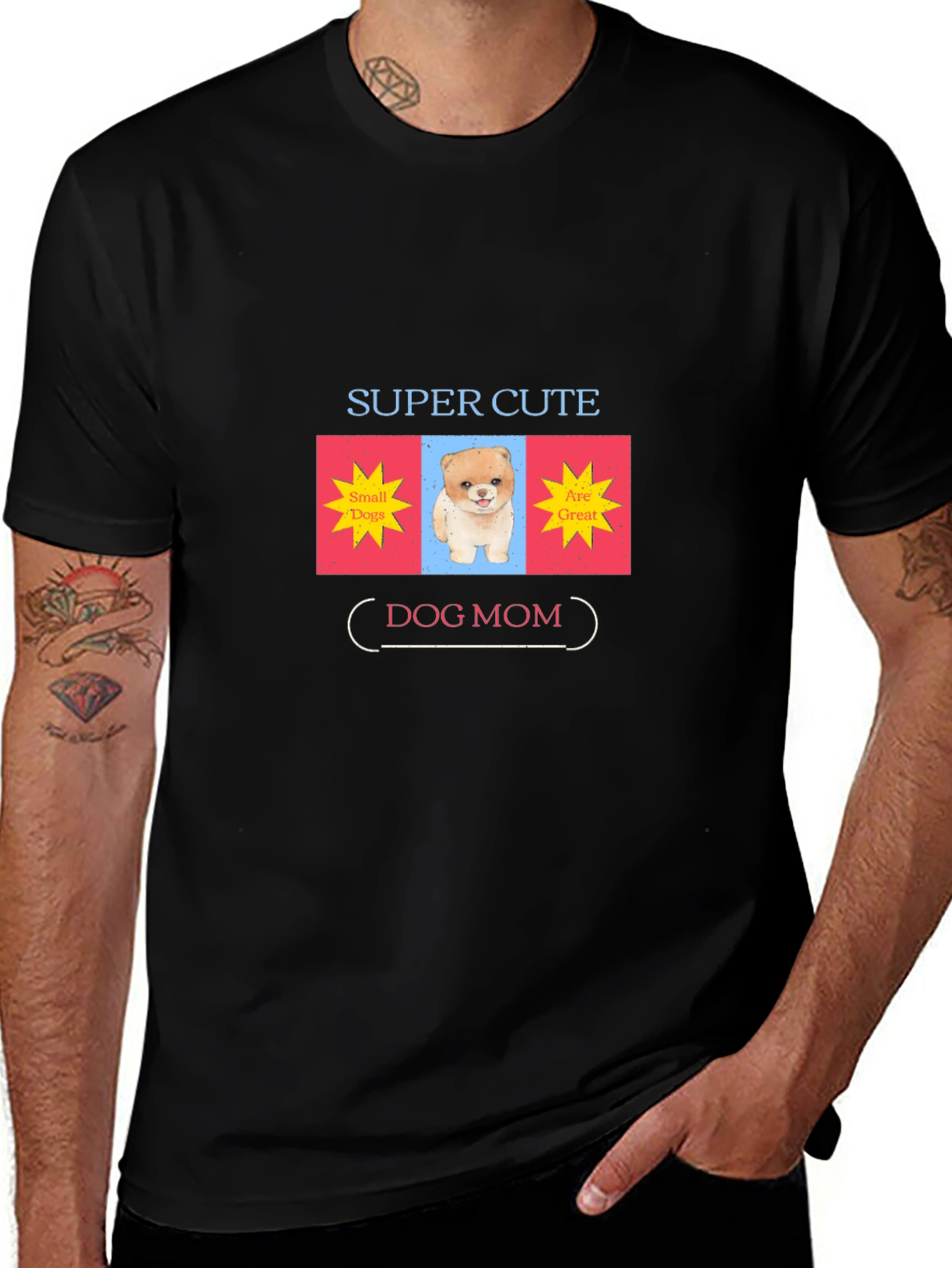 Super Cute Dog Mom Graphic T-Shirt
