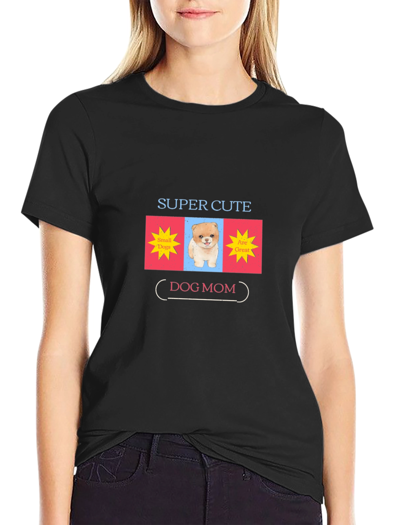 Super Cute Dog Mom Graphic T-Shirt