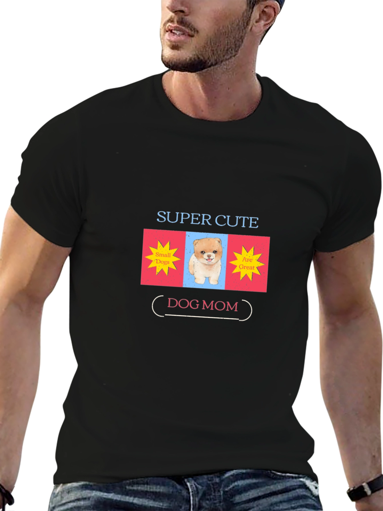 Super Cute Dog Mom Graphic T-Shirt