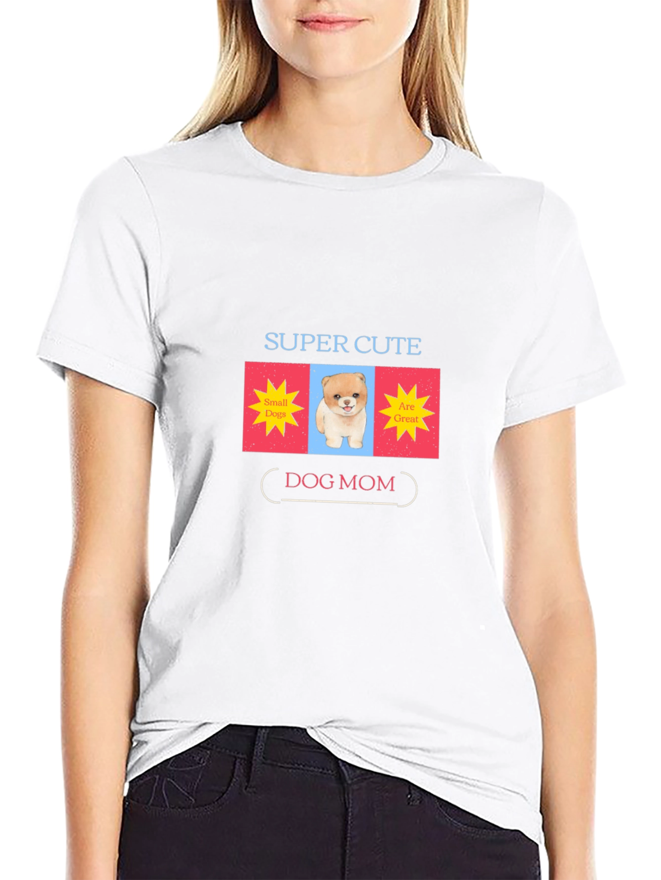 Super Cute Dog Mom Graphic T-Shirt