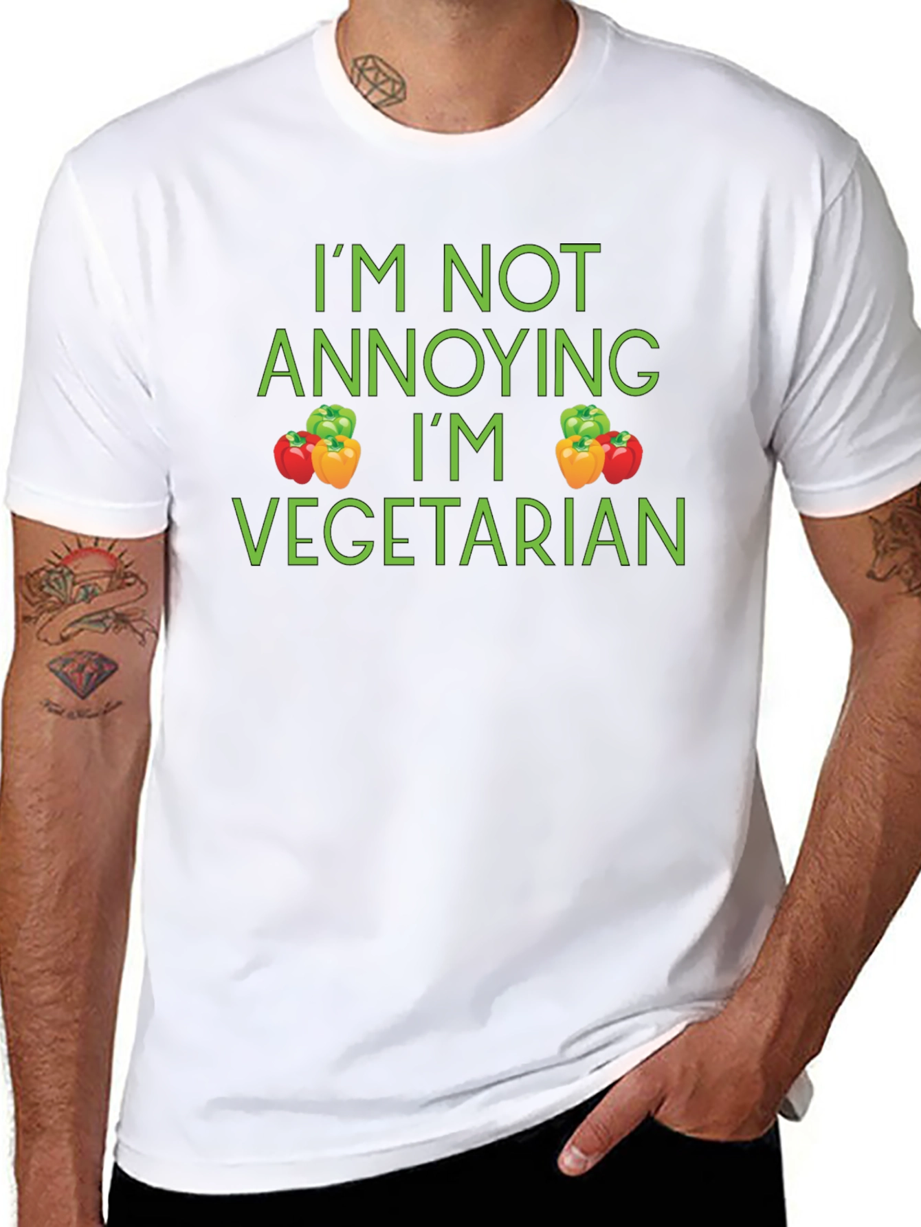 Funny Vegetarian T-Shirt - Im Not Annoying Tee