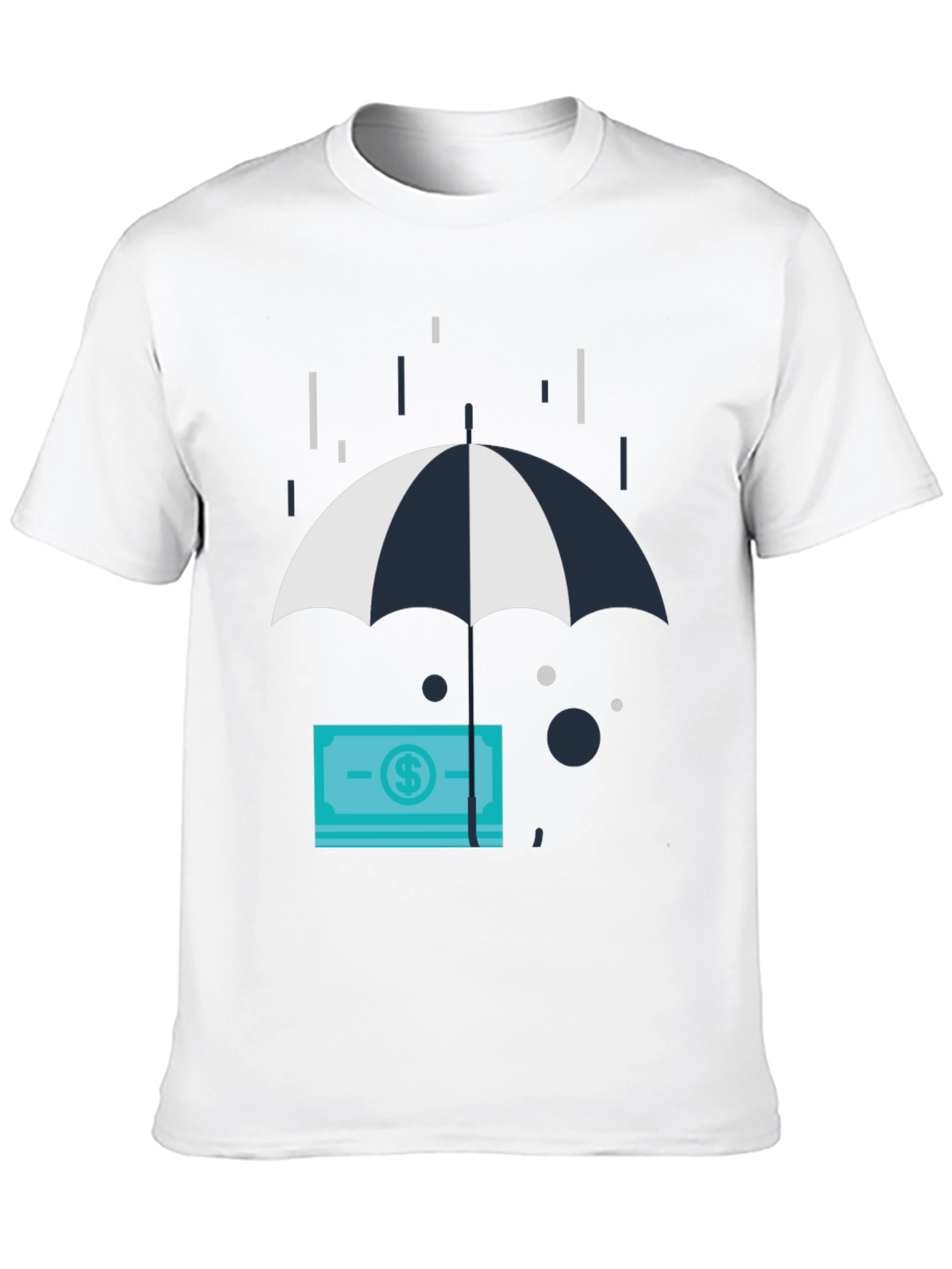 Money Under Umbrella Graphic T-Shirt