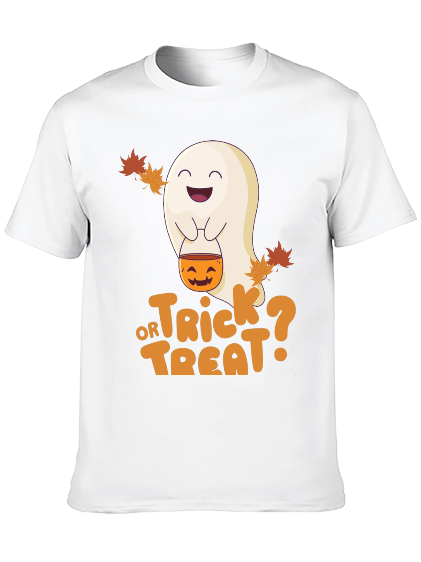 Halloween Ghost Trick or Treat Black T-Shirt