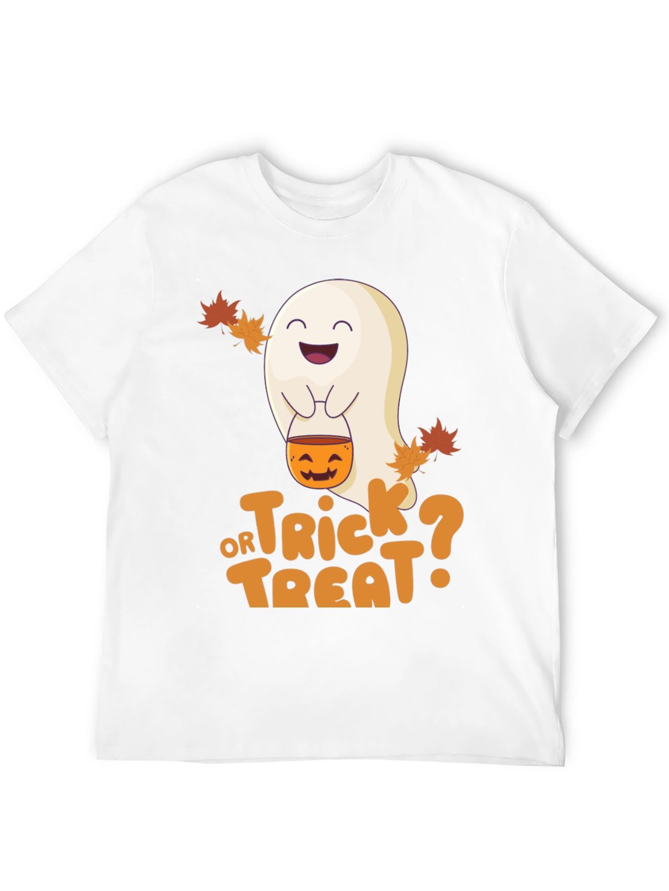 Halloween Ghost Trick or Treat Black T-Shirt