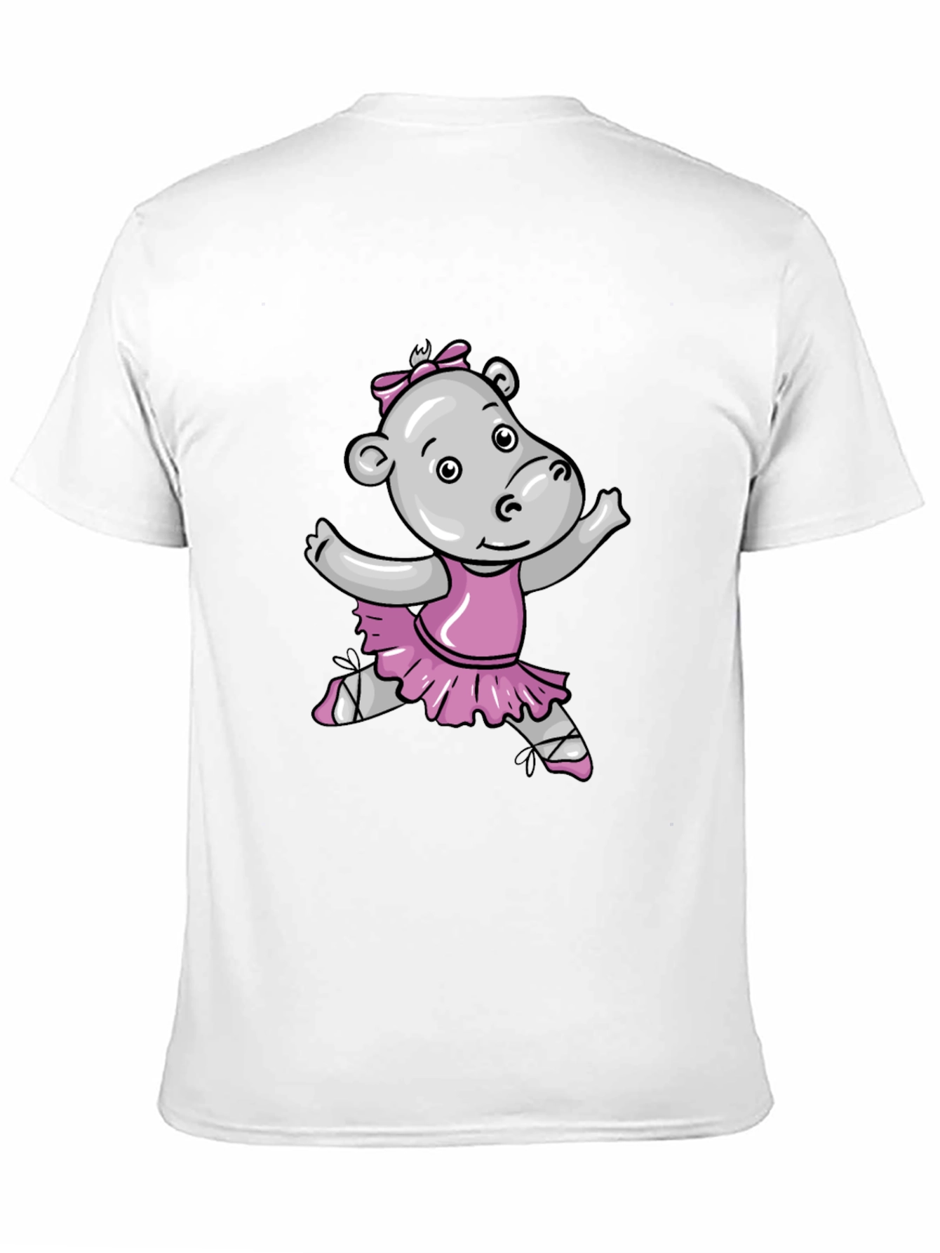 Hippo Ballerina Graphic Tee - Soft Cotton Black T-Shirt