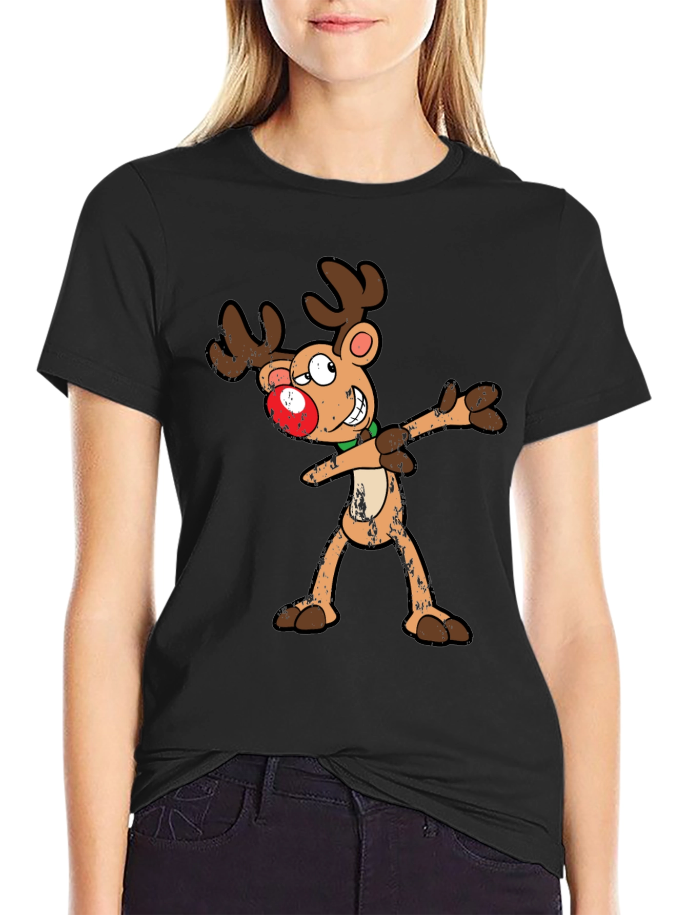 Dabbing Reindeer Graphic Tee