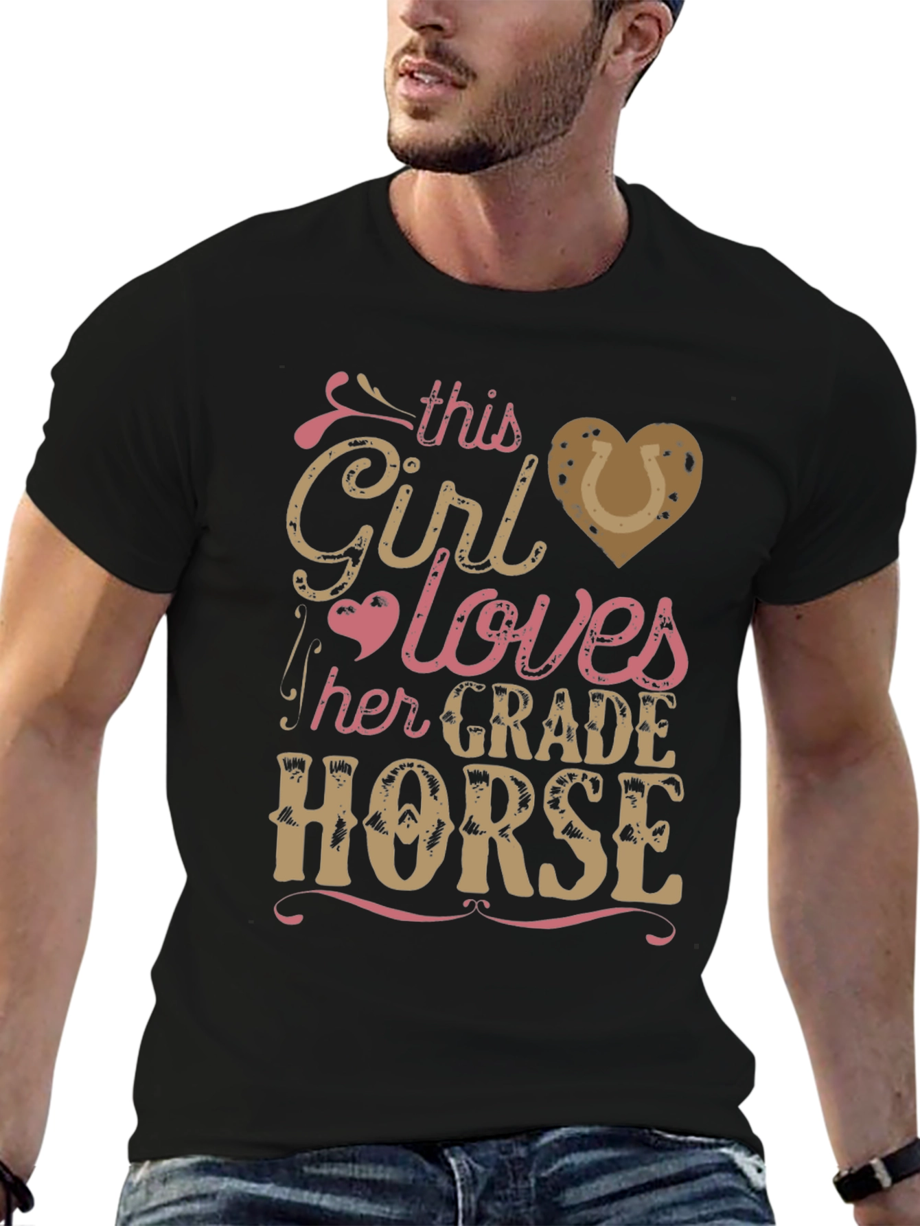 Girl Loves Her Grade Horse T-Shirt