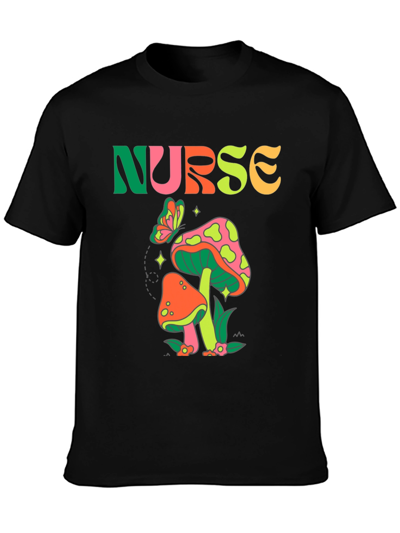 Retro Nurse Mushroom Graphic Tee