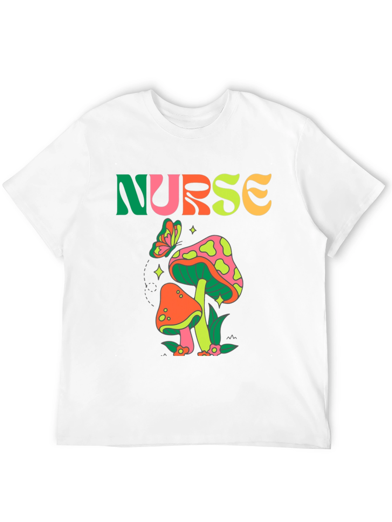 Retro Nurse Mushroom Graphic Tee