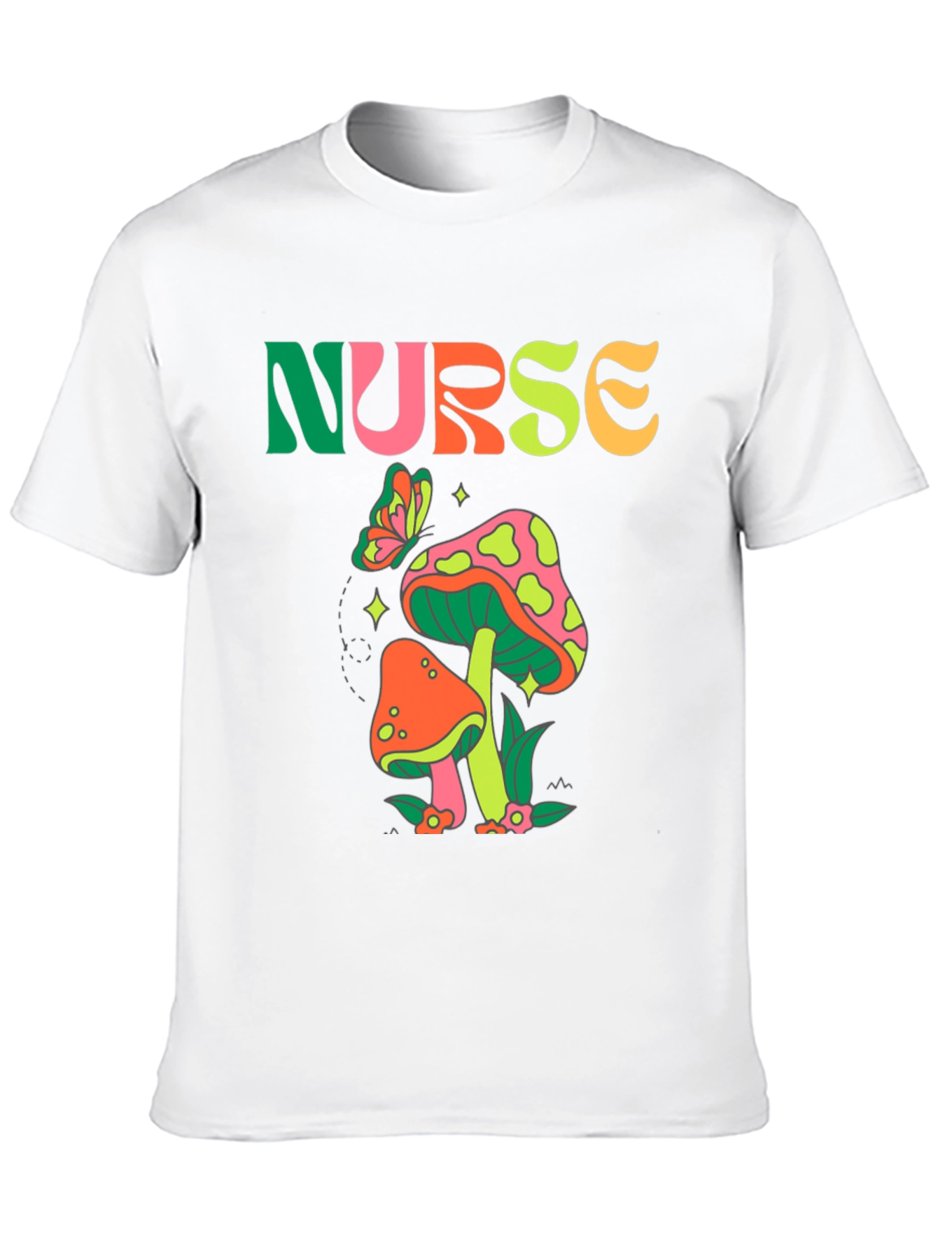 Retro Nurse Mushroom Graphic Tee