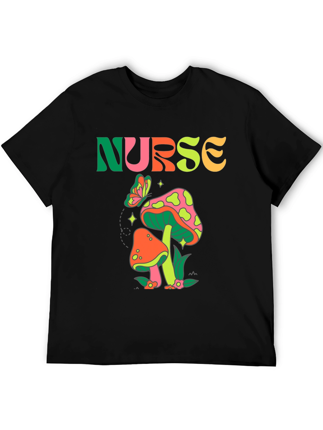Retro Nurse Mushroom Graphic Tee