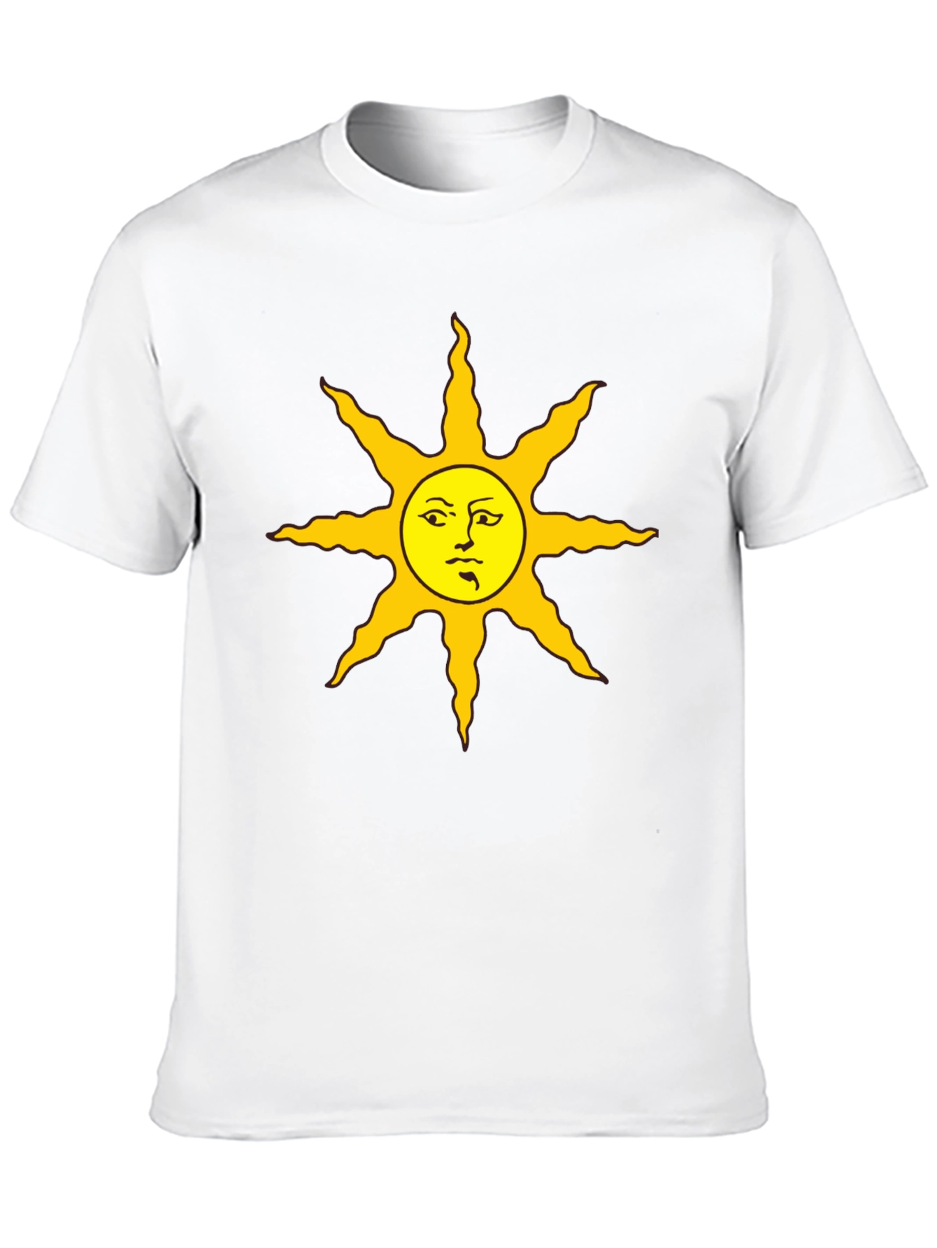 Sun Graphic Print Black T-Shirt