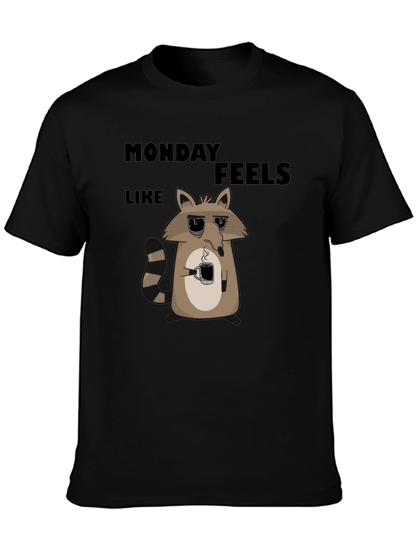 Monday Feels Raccoon Graphic T-Shirt