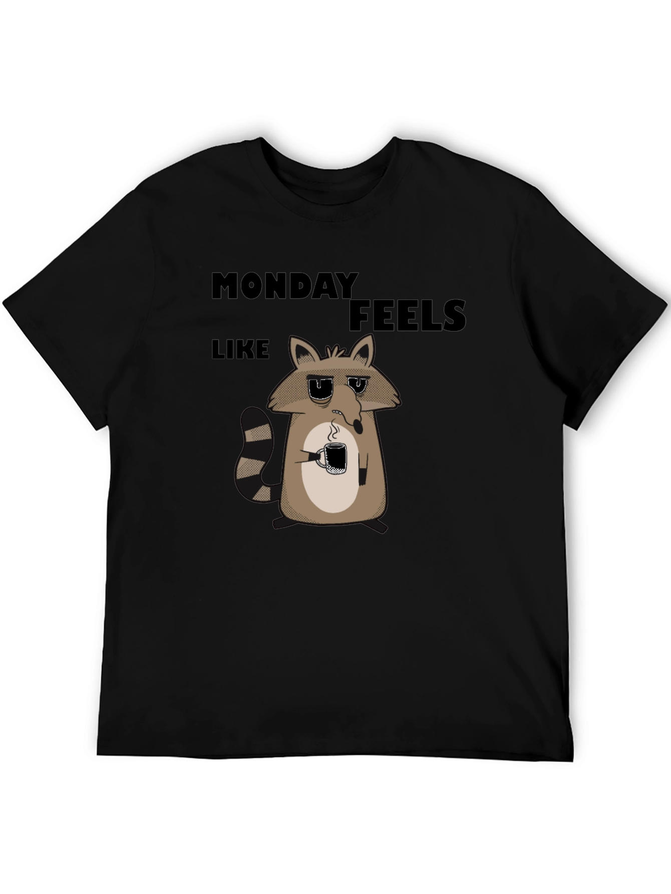 Monday Feels Raccoon Graphic T-Shirt