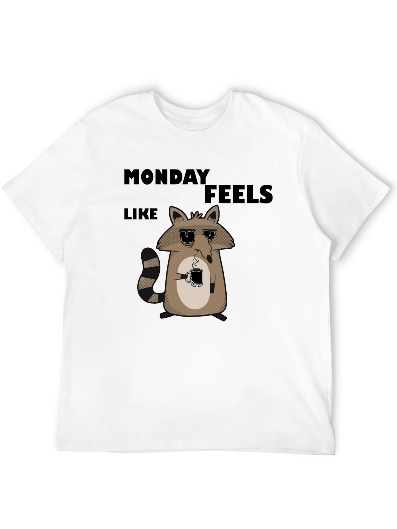 Monday Feels Raccoon Graphic T-Shirt