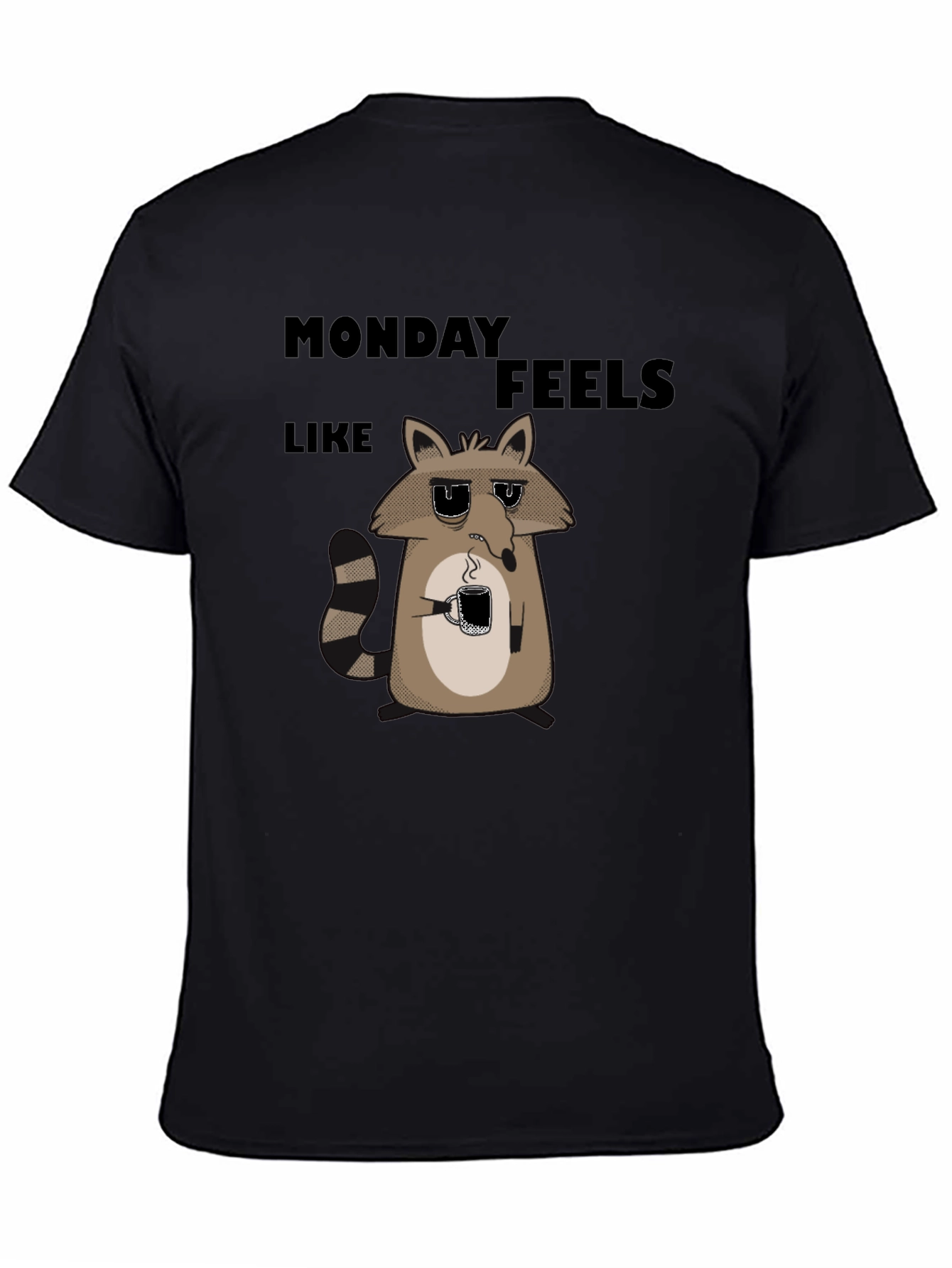 Monday Feels Raccoon Graphic T-Shirt