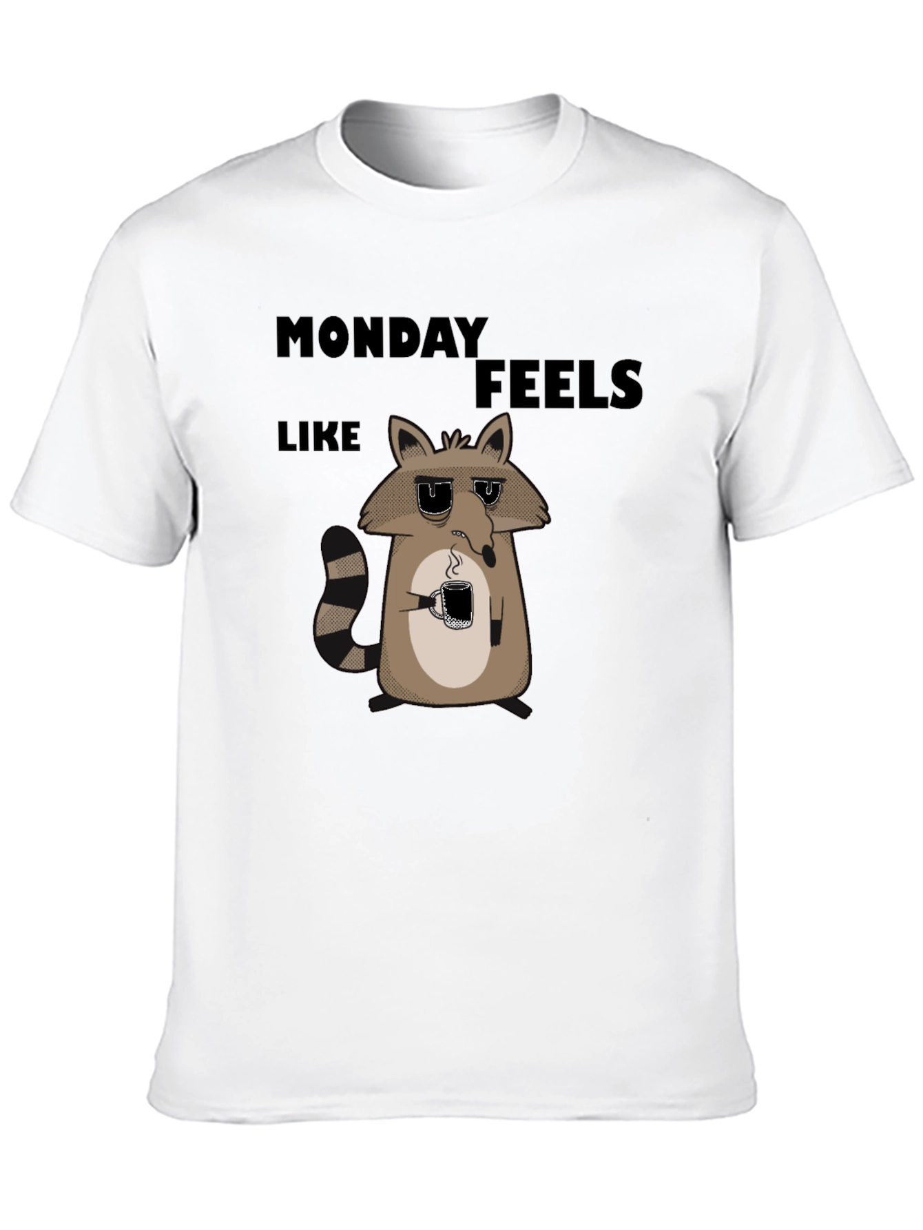 Monday Feels Raccoon Graphic T-Shirt