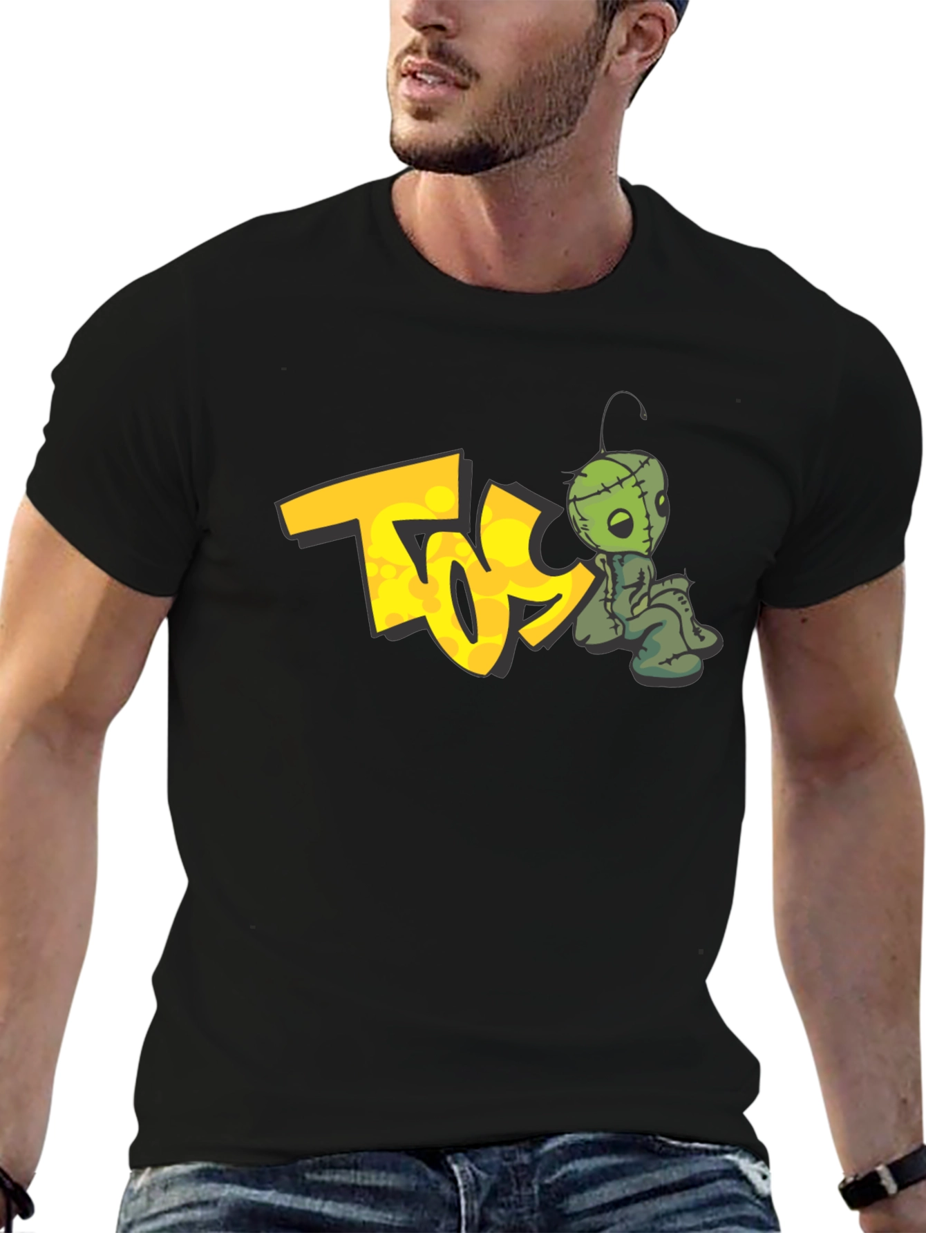 Black Tee with TOS Graphic