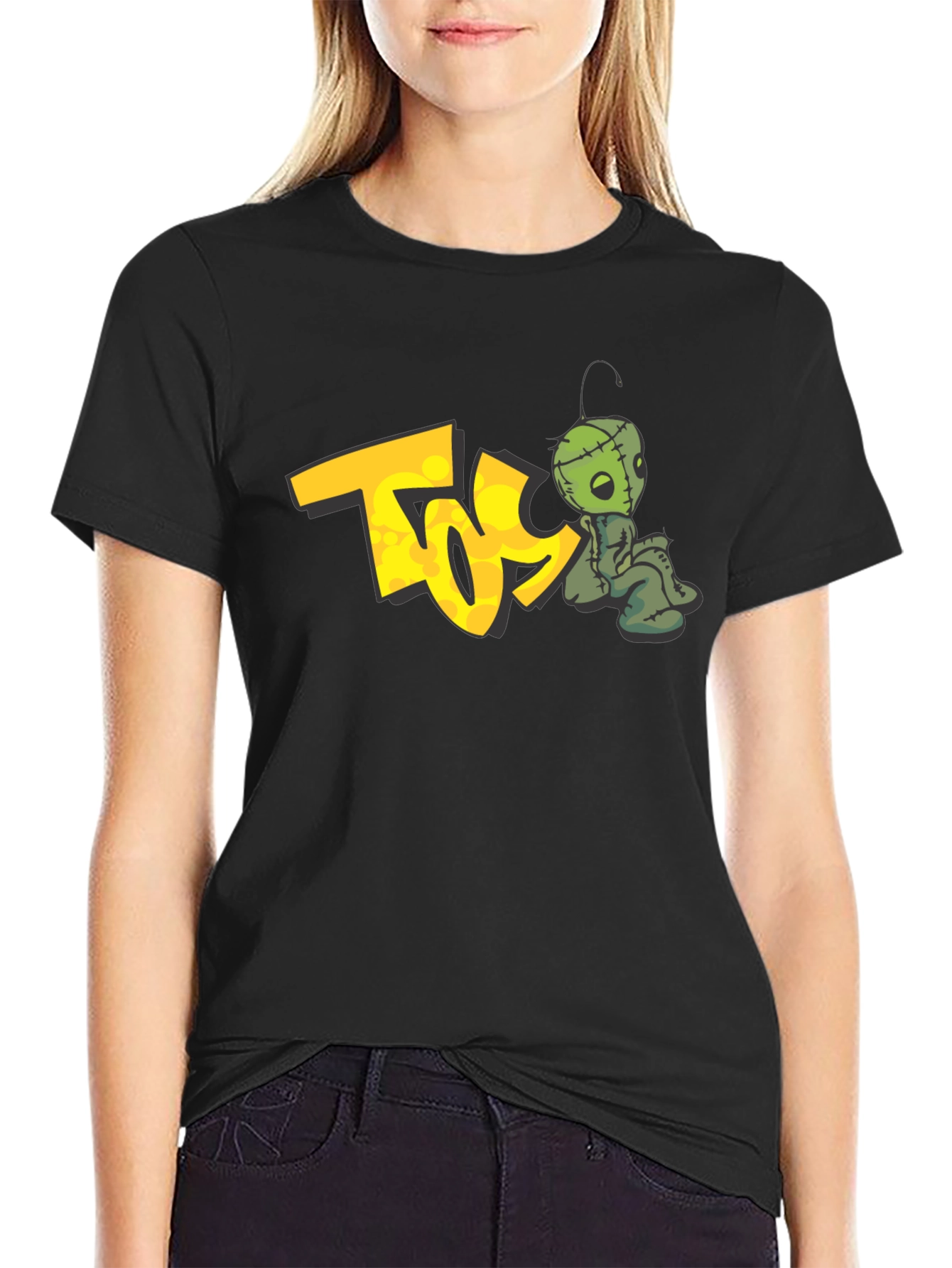 Black Tee with TOS Graphic