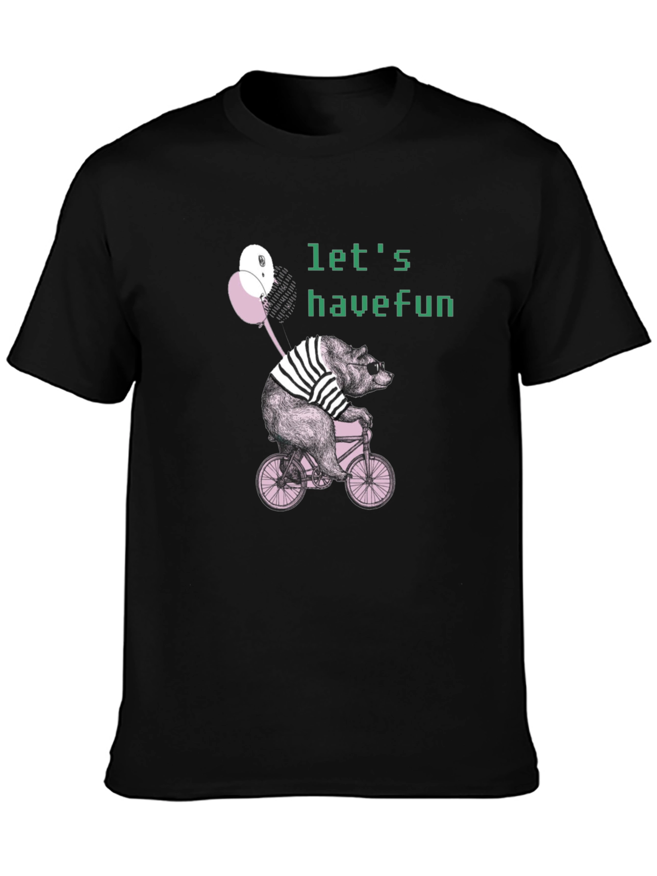 Bear on Bike Graphic T-Shirt