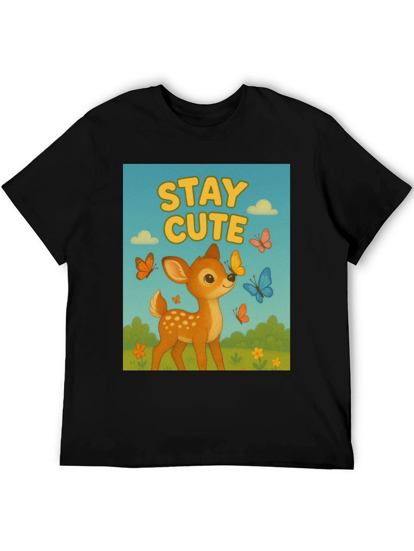 Stay Cute Deer Graphic Tee - Unisex