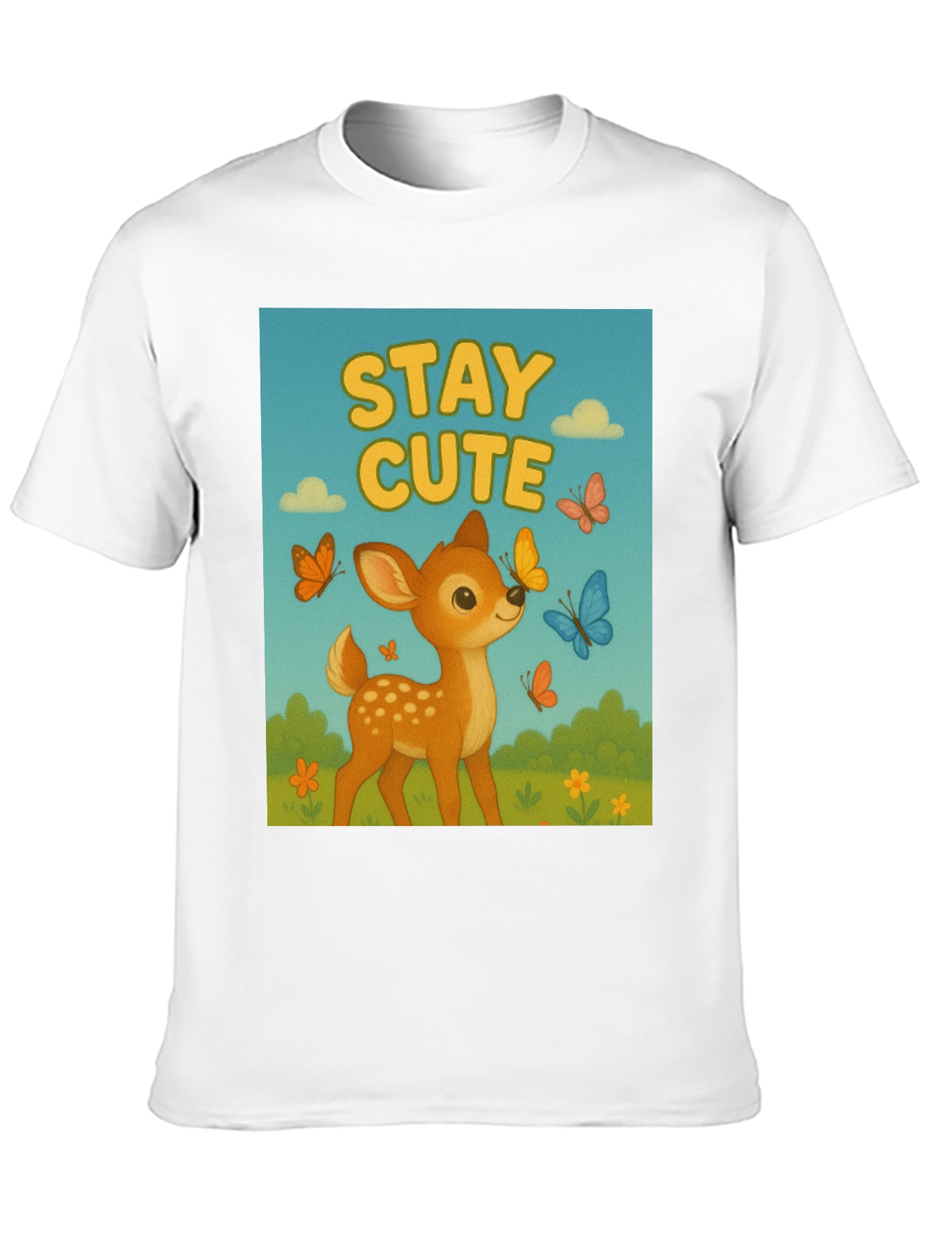 Stay Cute Deer Graphic Tee - Unisex