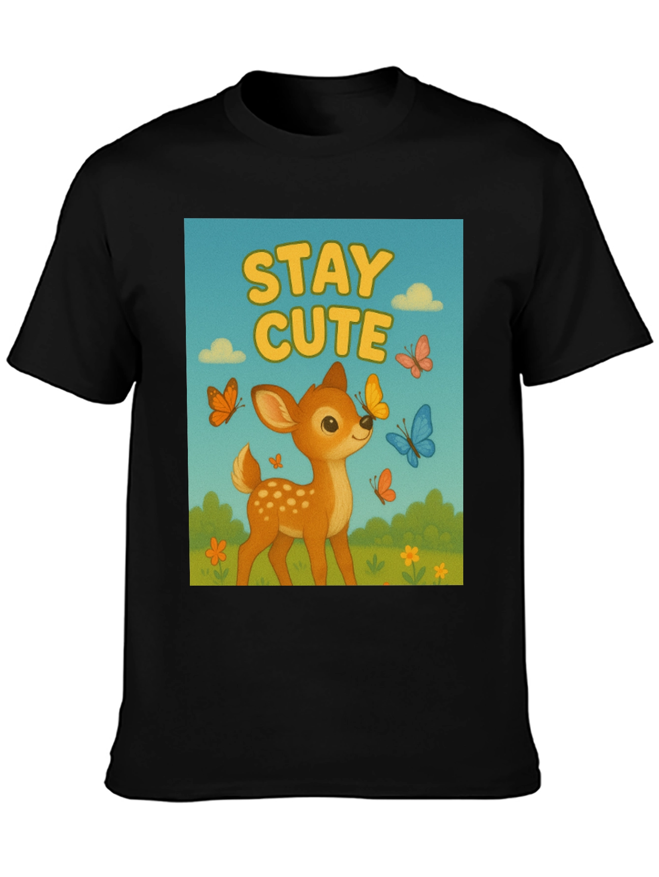Stay Cute Deer Graphic Tee - Unisex