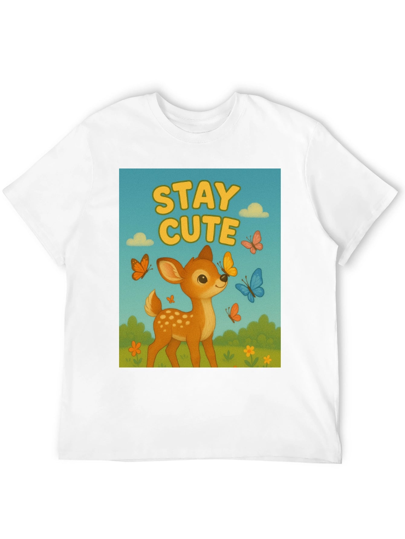 Stay Cute Deer Graphic Tee - Unisex