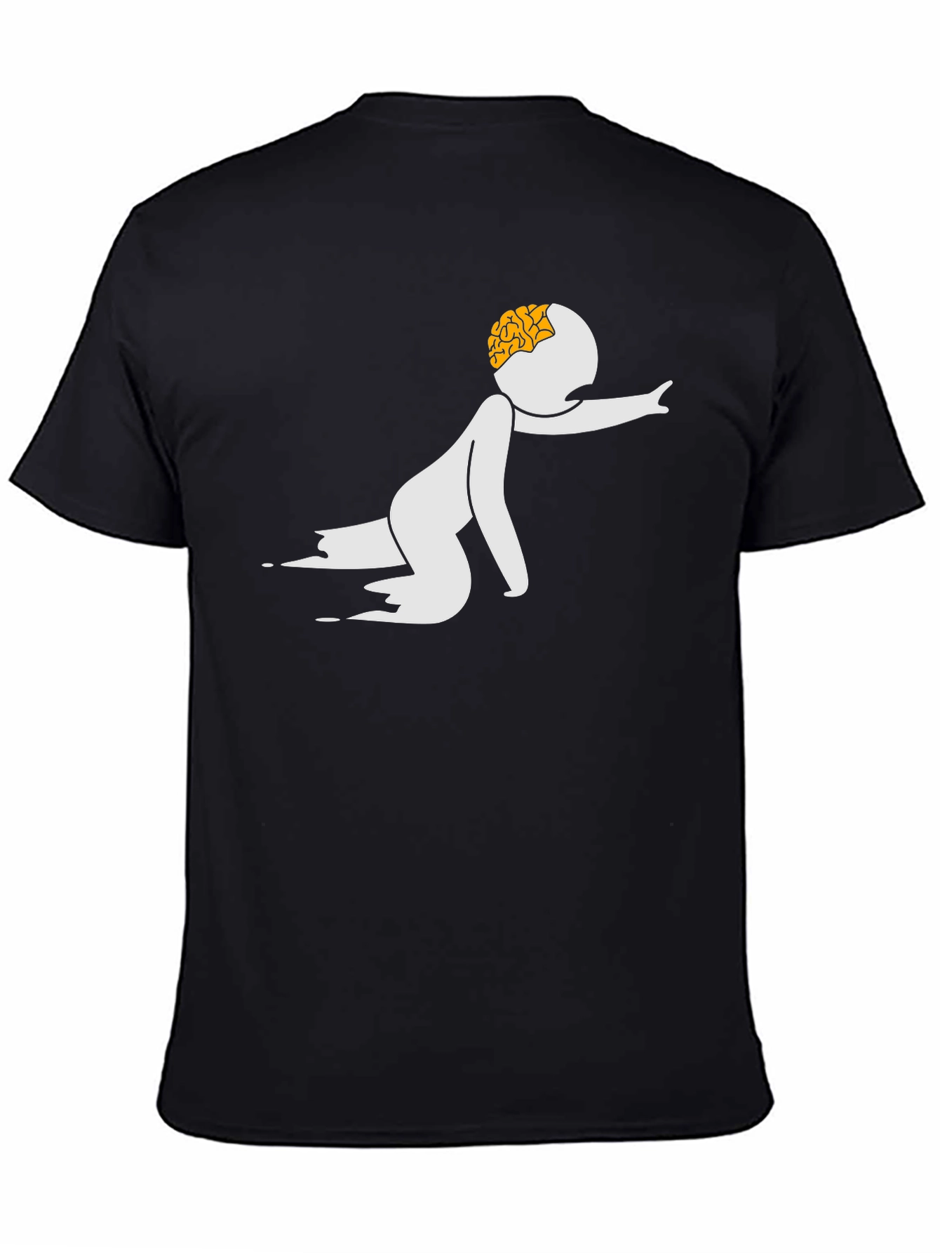 Zombie Brain Graphic Black T-Shirt